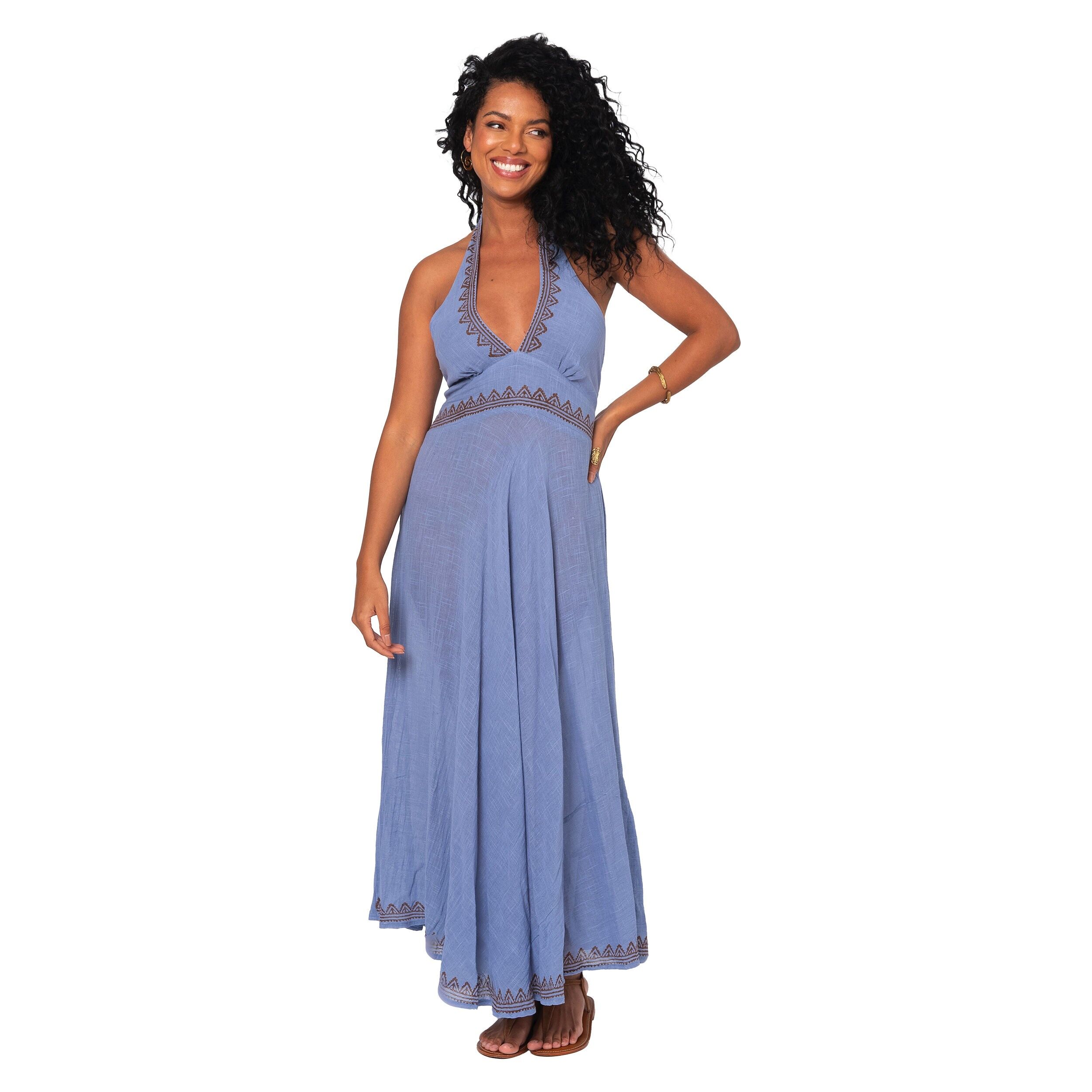 LANGES ÄRMELLOSES SOMMERKLEID MBM3004A