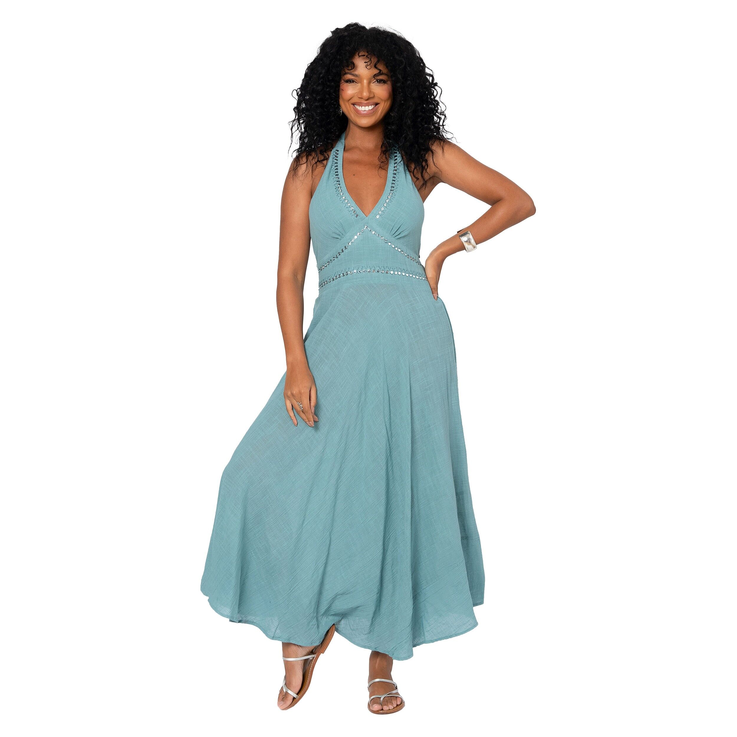 LANGES ÄRMELLOSES SOMMERKLEID MBM3005A