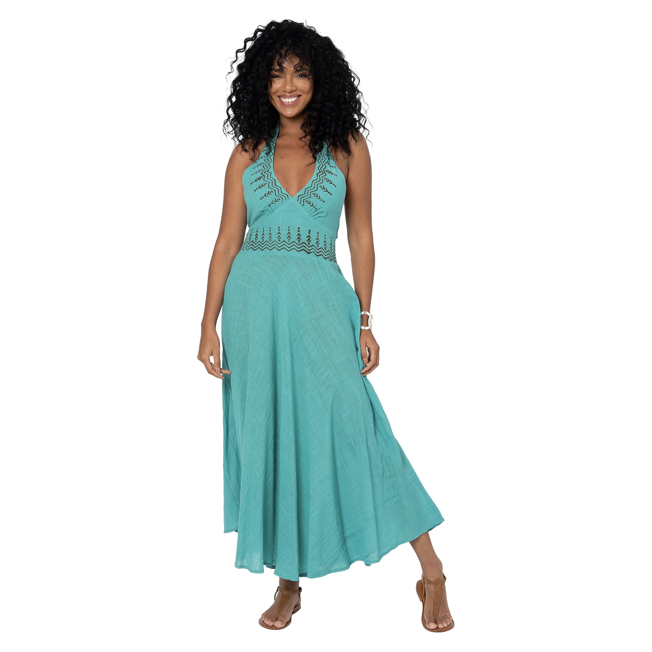Langes ärmelloses Sommerkleid MBM3007B