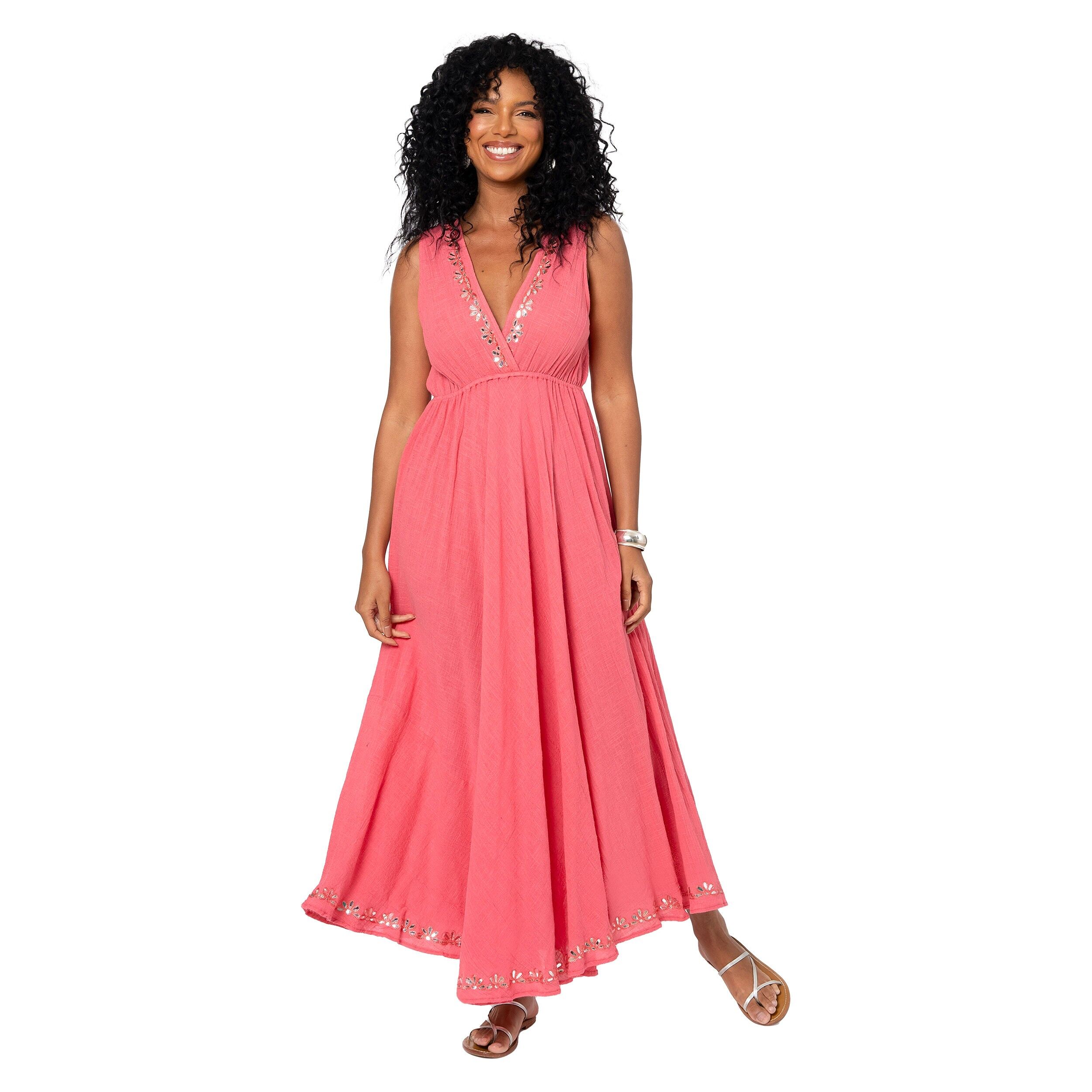LANGES ÄRMELLOSES SOMMERKLEID MBM3011B