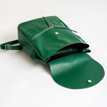 ELLE le sac à dos en cuir vert 7