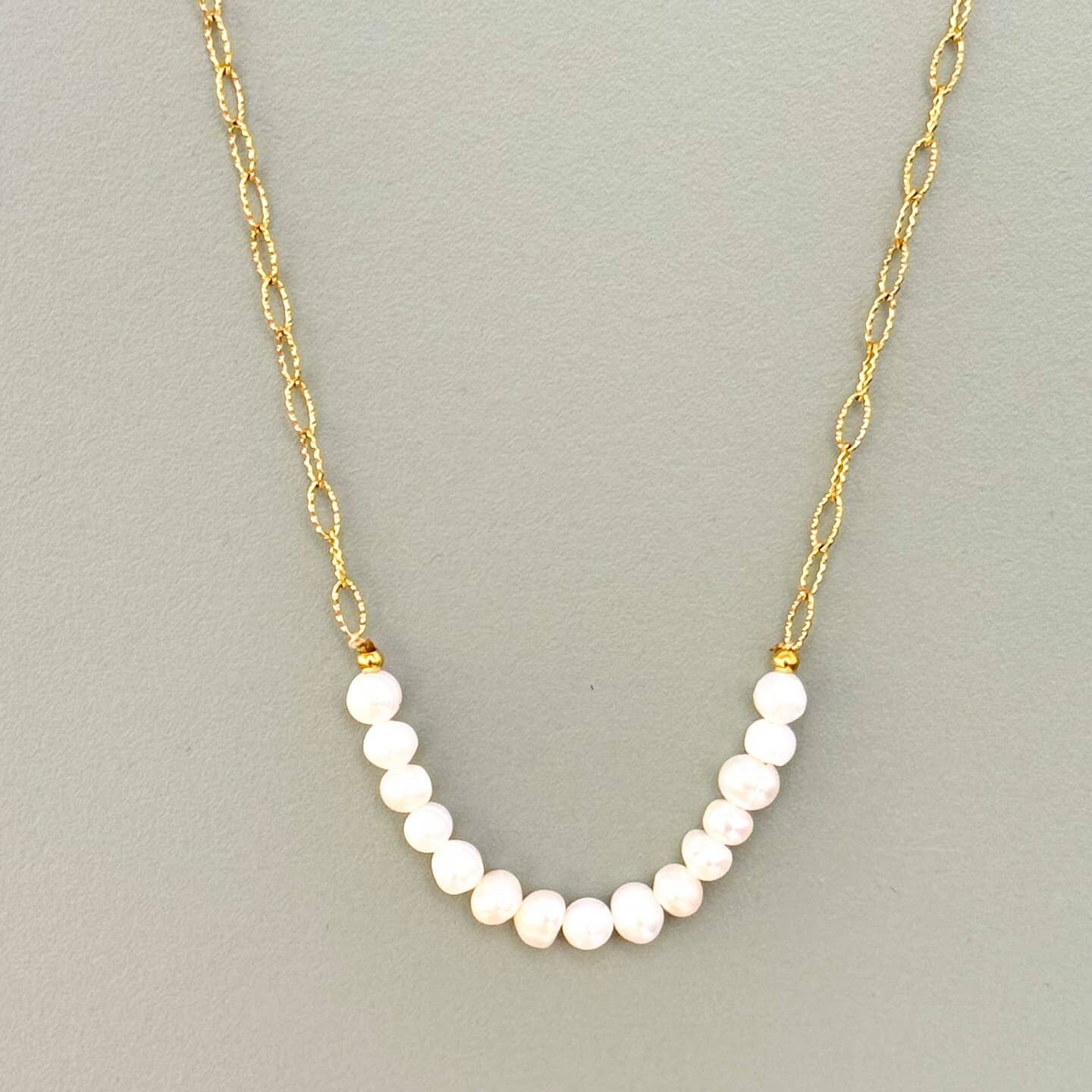 Chi Edelstahl Halskette mit Perlen