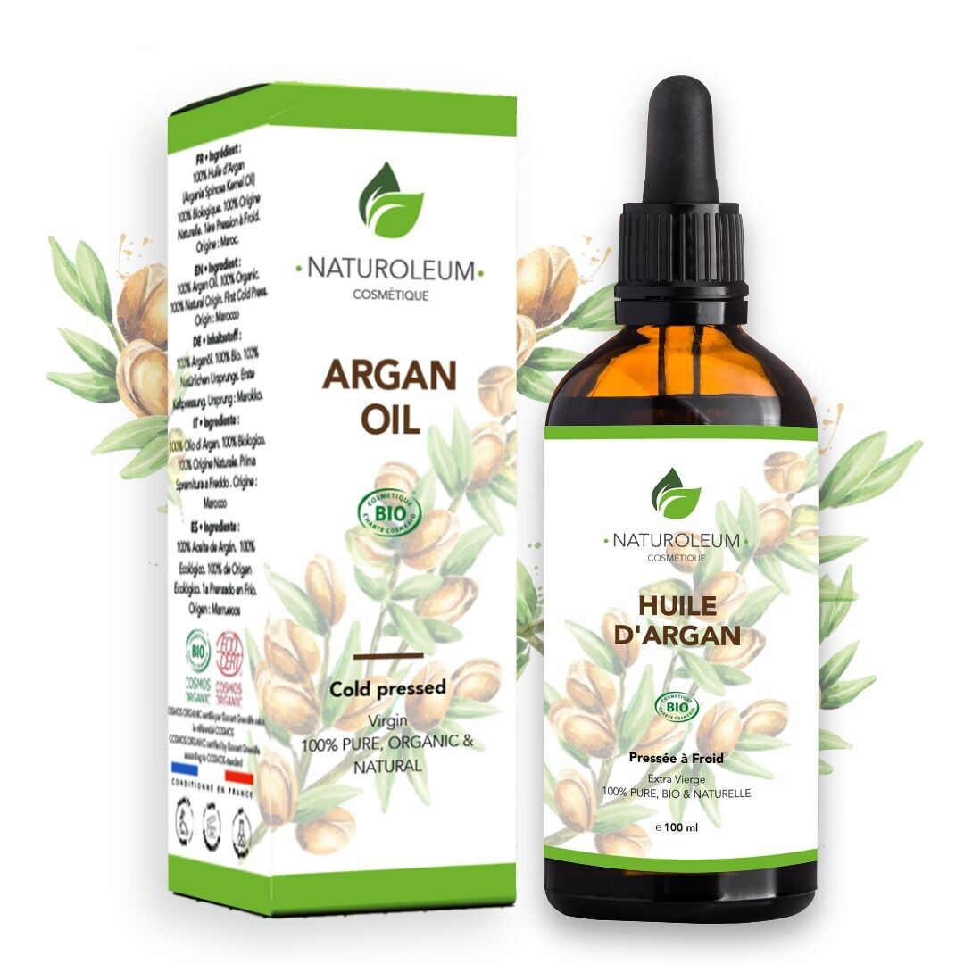 Trésor du Maroc - Olio di Argan Biologico 100% Puro Spremuto a Freddo - Viso, Corpo, Capelli - Anti-età, Rigenerante, Abbellente - Pipetta - 100 ml - Prodotto in Francia