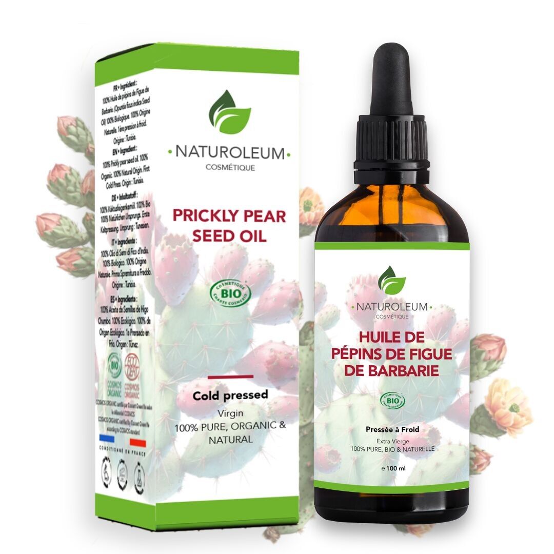 Élixir d’Exception – Huile de Pépins de Figue de Barbarie Bio 100% Pure Pressée à Froid – Anti-âge, Anti-cernes, Régénérante – Pipette - 100 ml  – Fabriquée en France