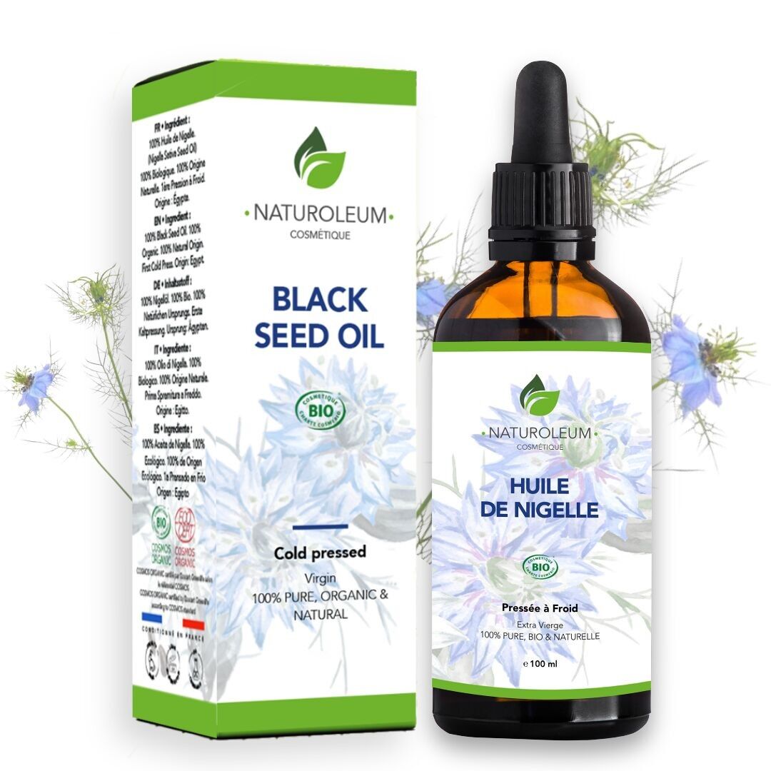 Trattamento Purificante – Olio di Semi Neri Biologico Spremuto a Freddo 100% Puro – Viso, Cuoio Capelluto, Corpo – Purificante, Lenitivo, Pelle a Tendenza Impura – Pipetta - 100 ml – Prodotto in Francia