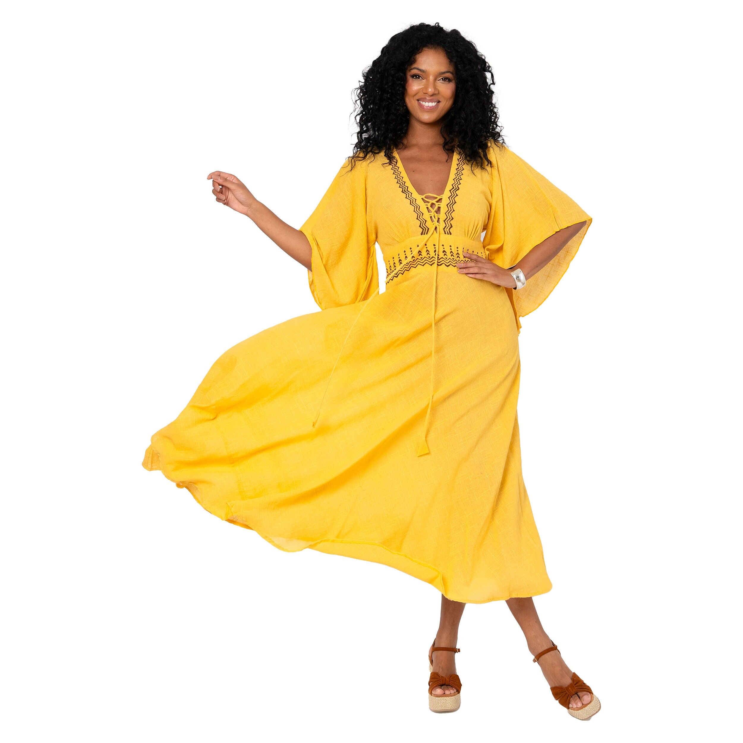 LANGES SOMMERKLEID MIT KURZEN ÄRMELN MBM3017D