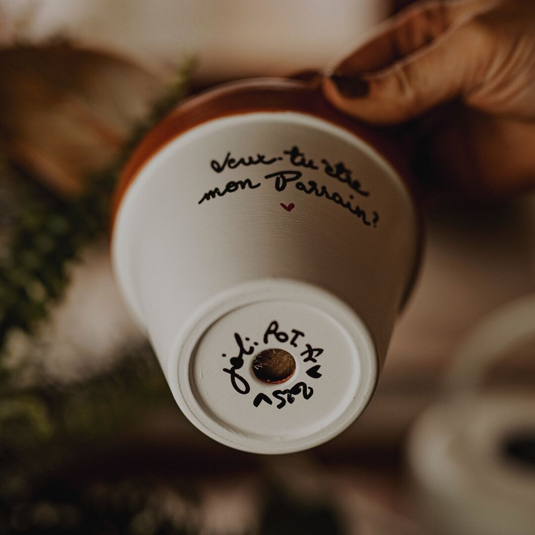 Vaso da fiori, fioriera "Papà dell'amore ♥", festa del papà, regalo originale per il papà