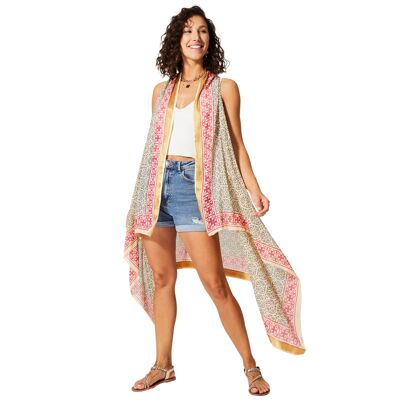 KIMONO ÉTÉ MI-LONG SANS MANCHES KIM8500H