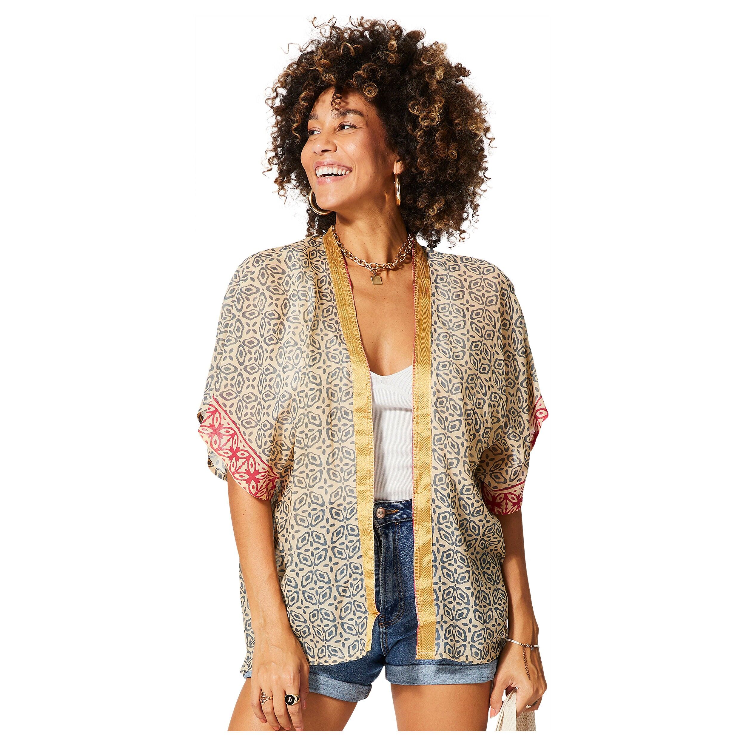 KURZER SOMMERKIMONO MIT KURZEN ÄRMELN KIM8501H