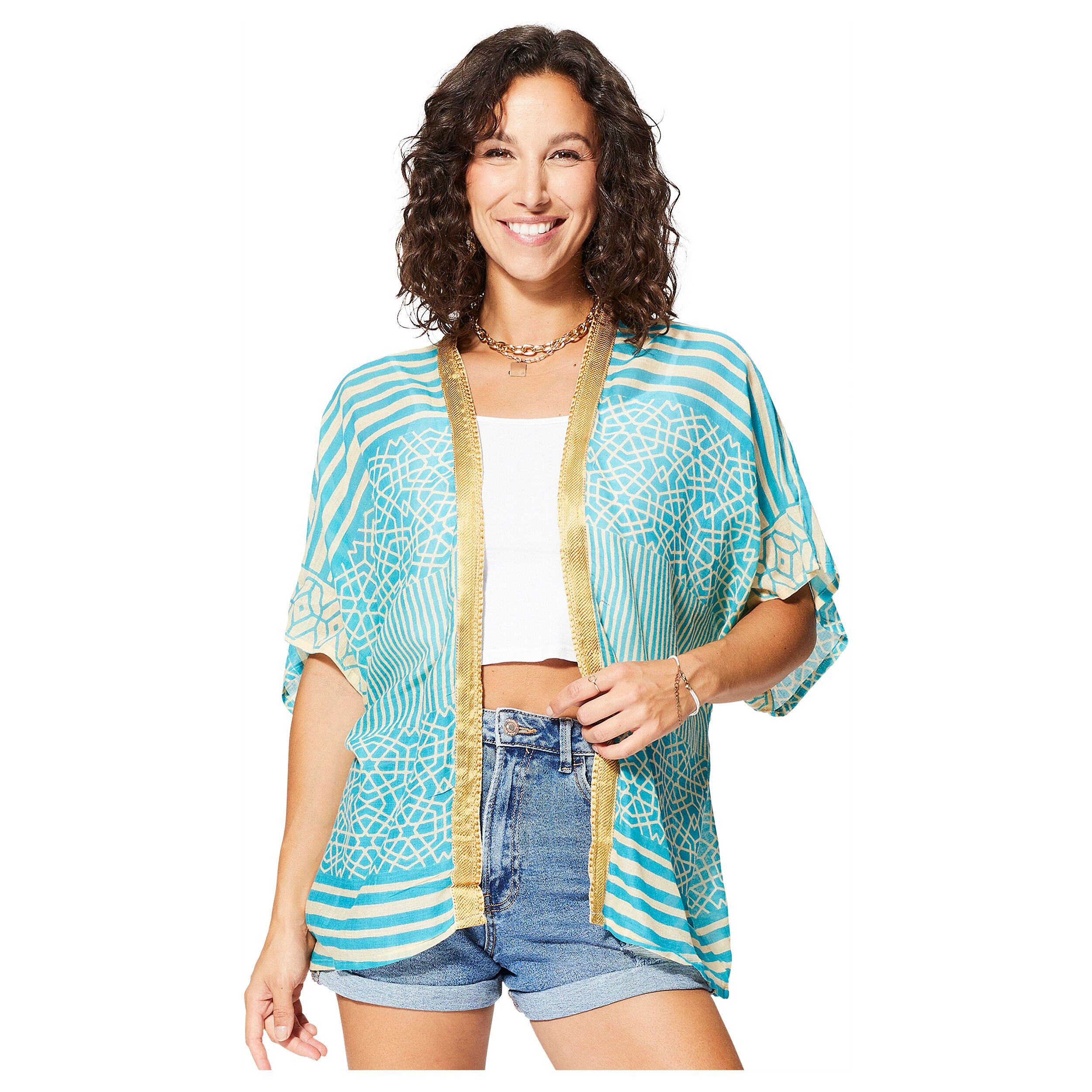 KURZER SOMMERKIMONO MIT KURZEN ÄRMELN KIM8501I