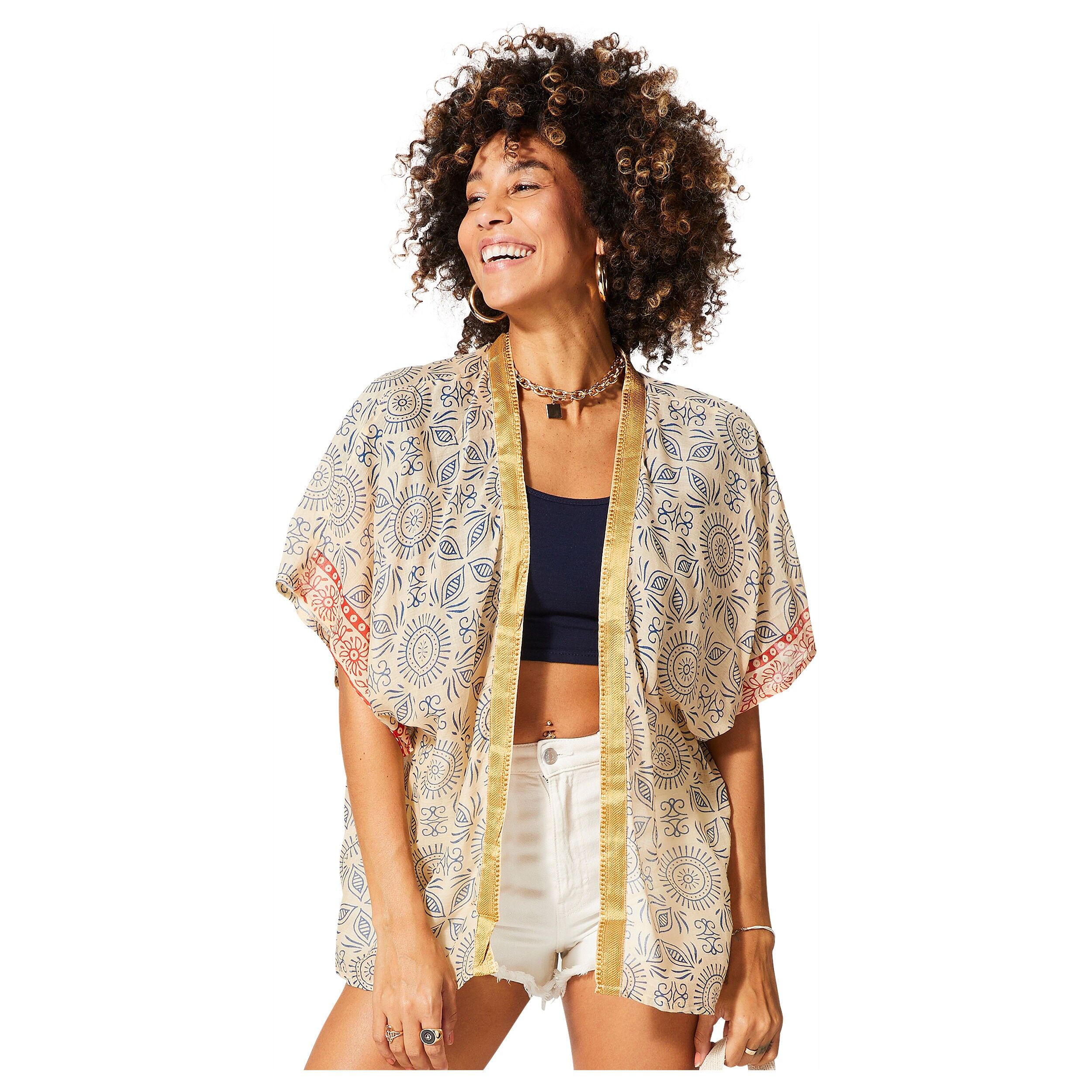 KURZER SOMMERKIMONO MIT KURZEN ÄRMELN KIM8501N