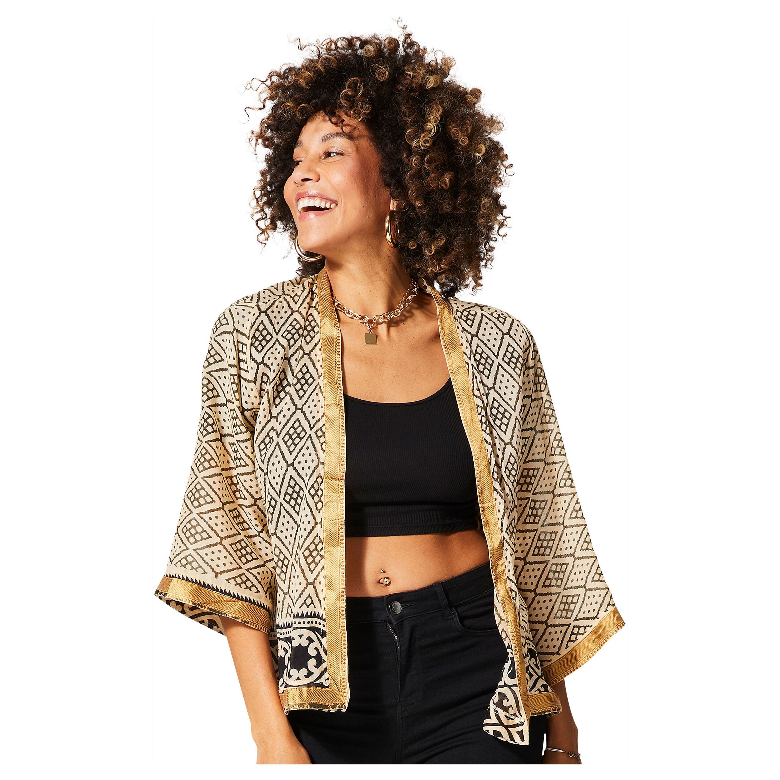 KURZER SOMMERKIMONO 3/4 ÄRMEL KIM8503B