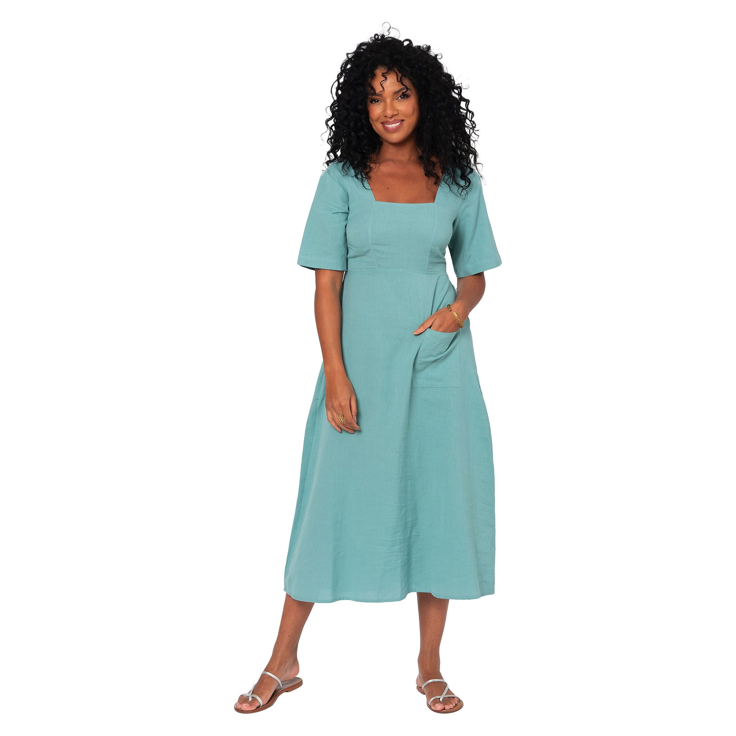 ROBE ÉTÉ LONGUE MANCHES COURTES LMAXI0002D