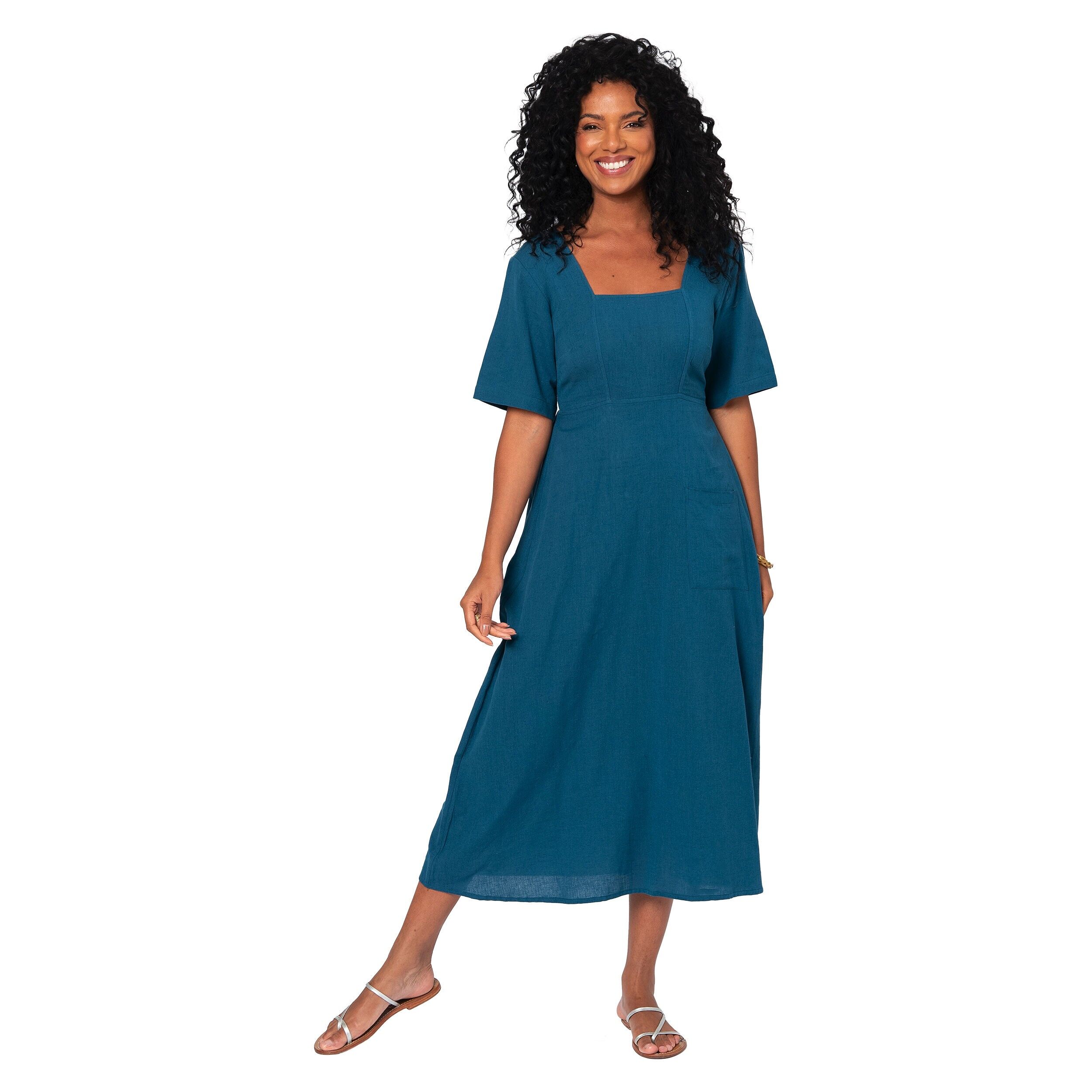 ROBE ÉTÉ LONGUE MANCHES COURTES LMAXI0002K