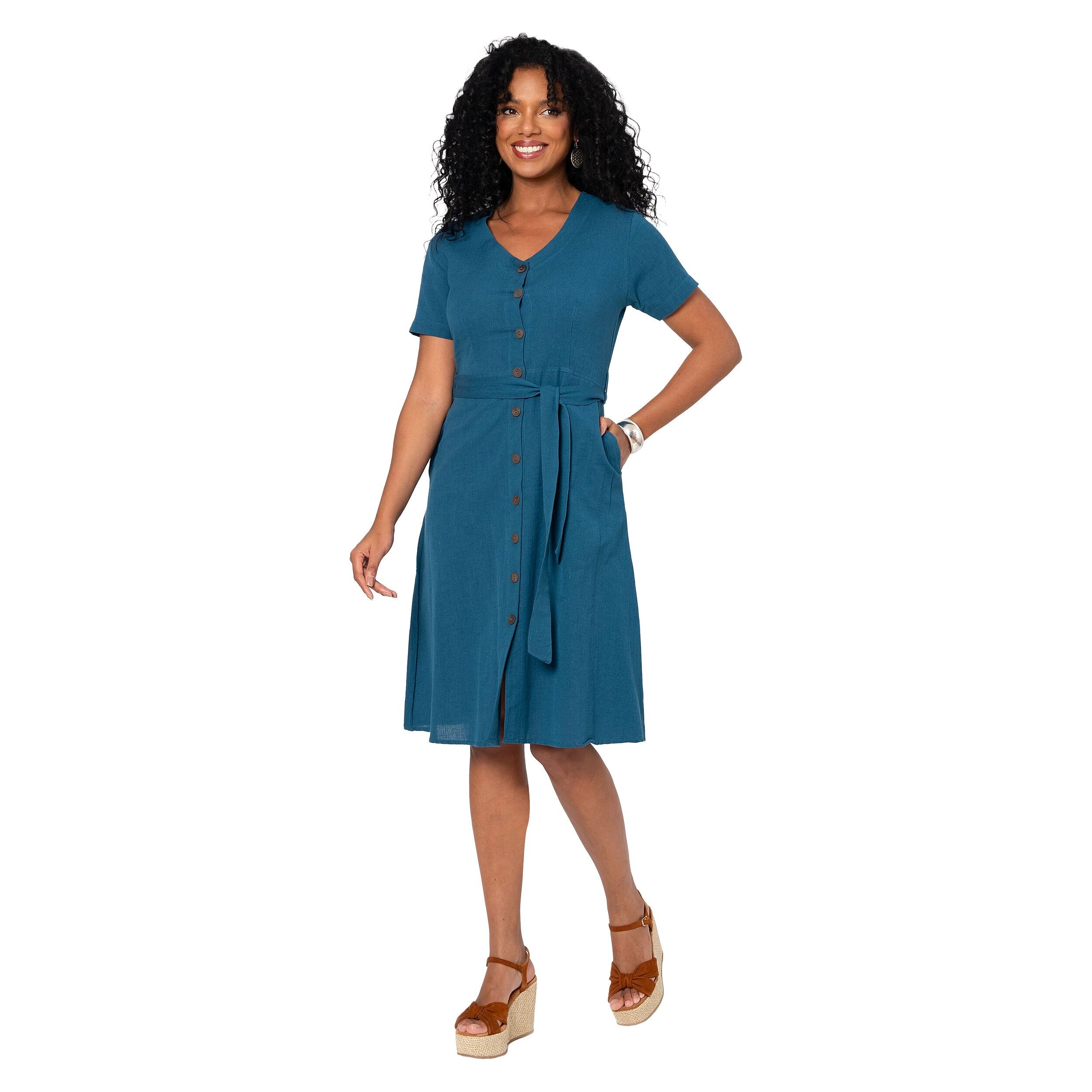 ROBE ÉTÉ MI-LONGUE MANCHES COURTES LRO0004K
