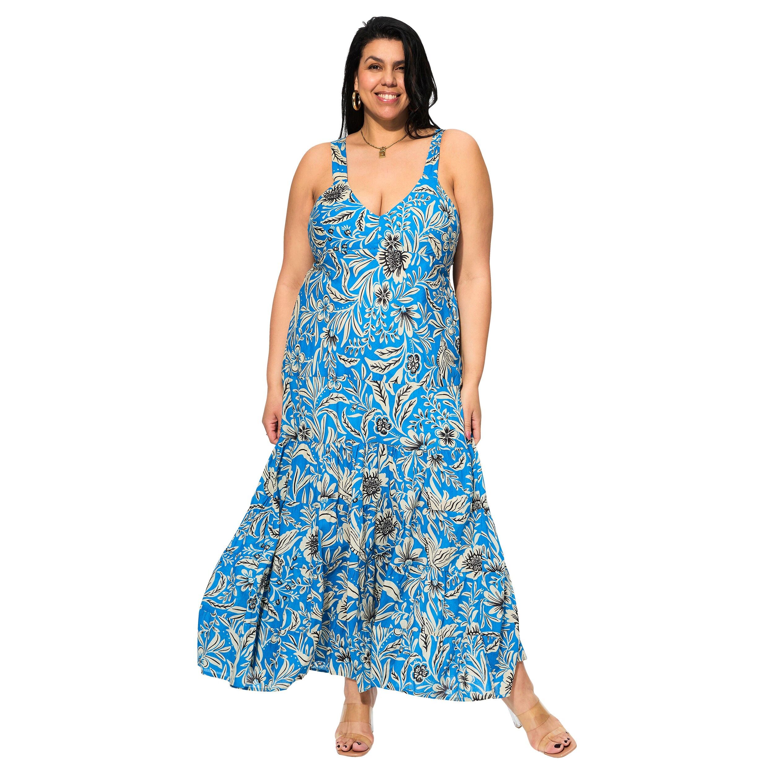 MAXIP0041B LANGES ÄRMELLOSES SOMMERKLEID