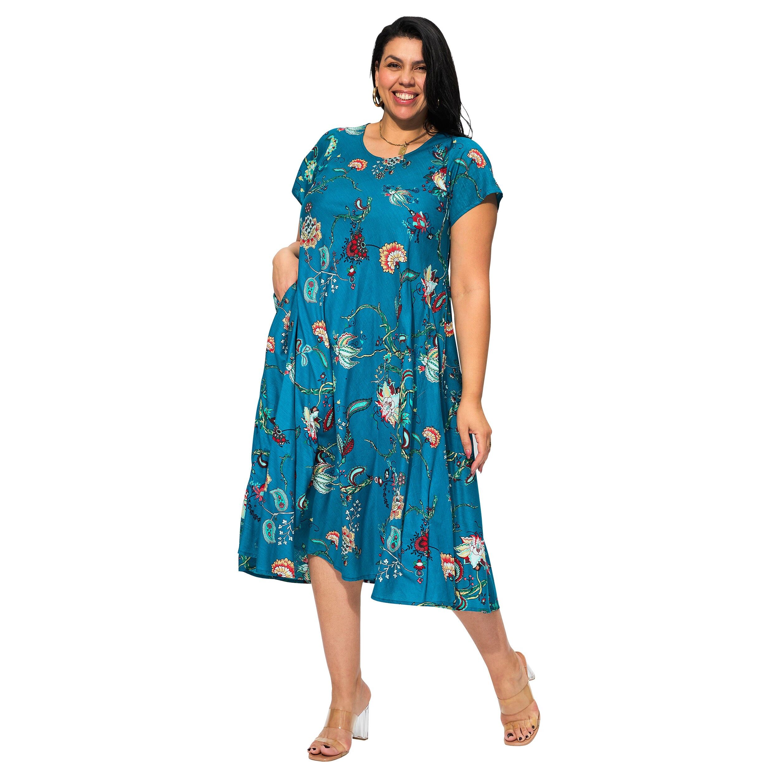 MAXIP0043D ABITO ESTIVO A MANICHE CORTE E LUNGHEZZA MEDIA