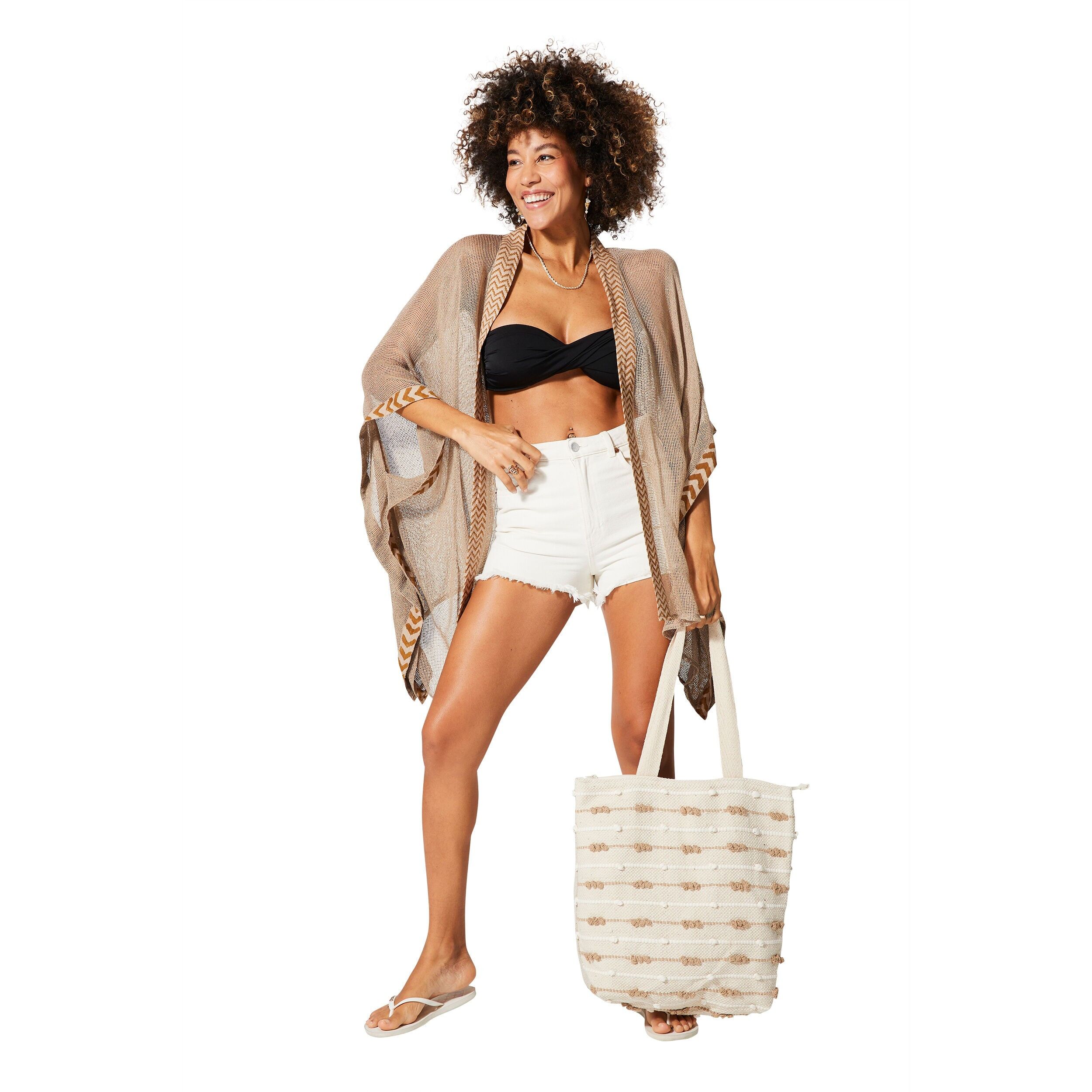 MITTELLANGER SOMMERKIMONO MIT 3/4-ÄRMELN MBK5002E