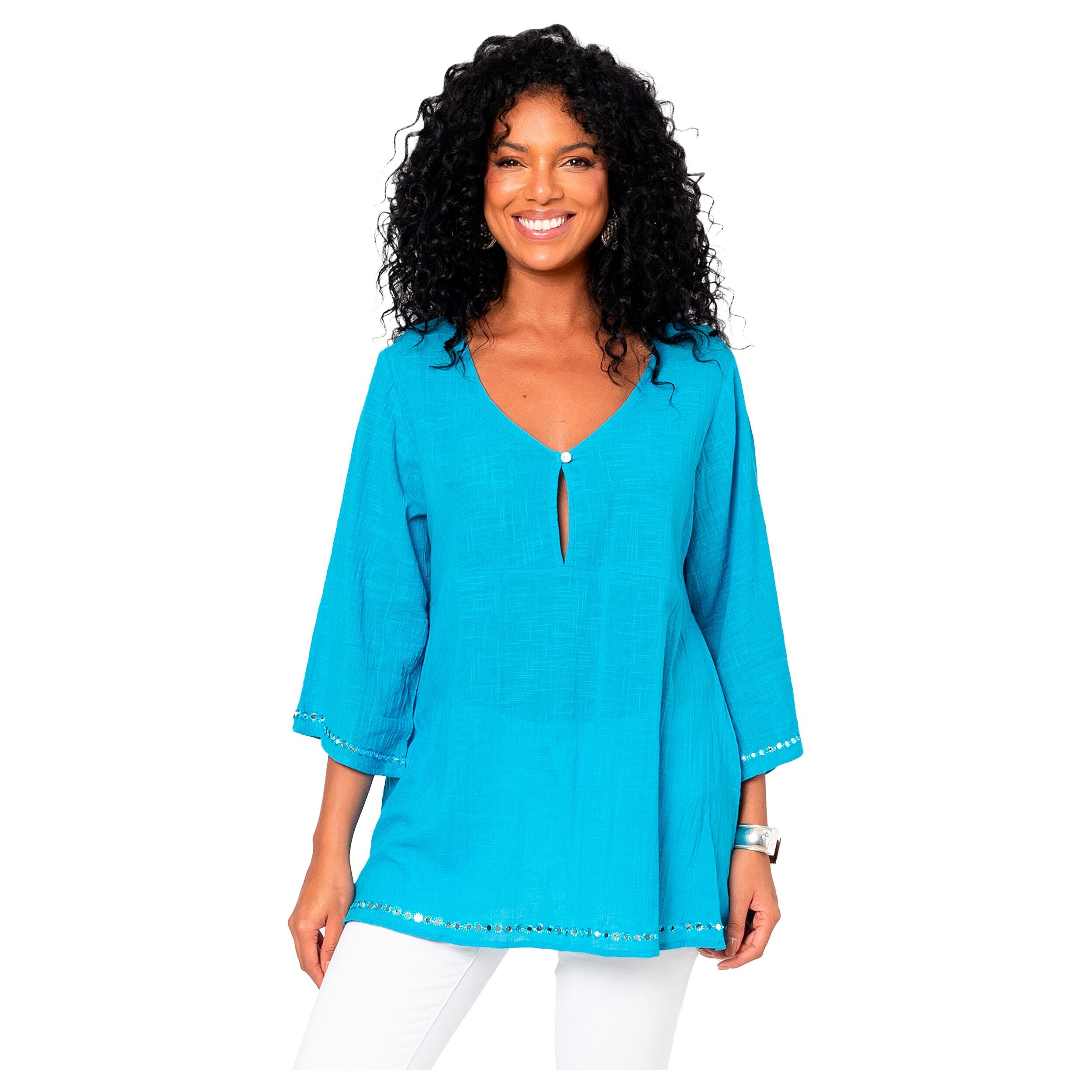 Tunica estiva lunga con maniche a 3/4 MBTOP3003E