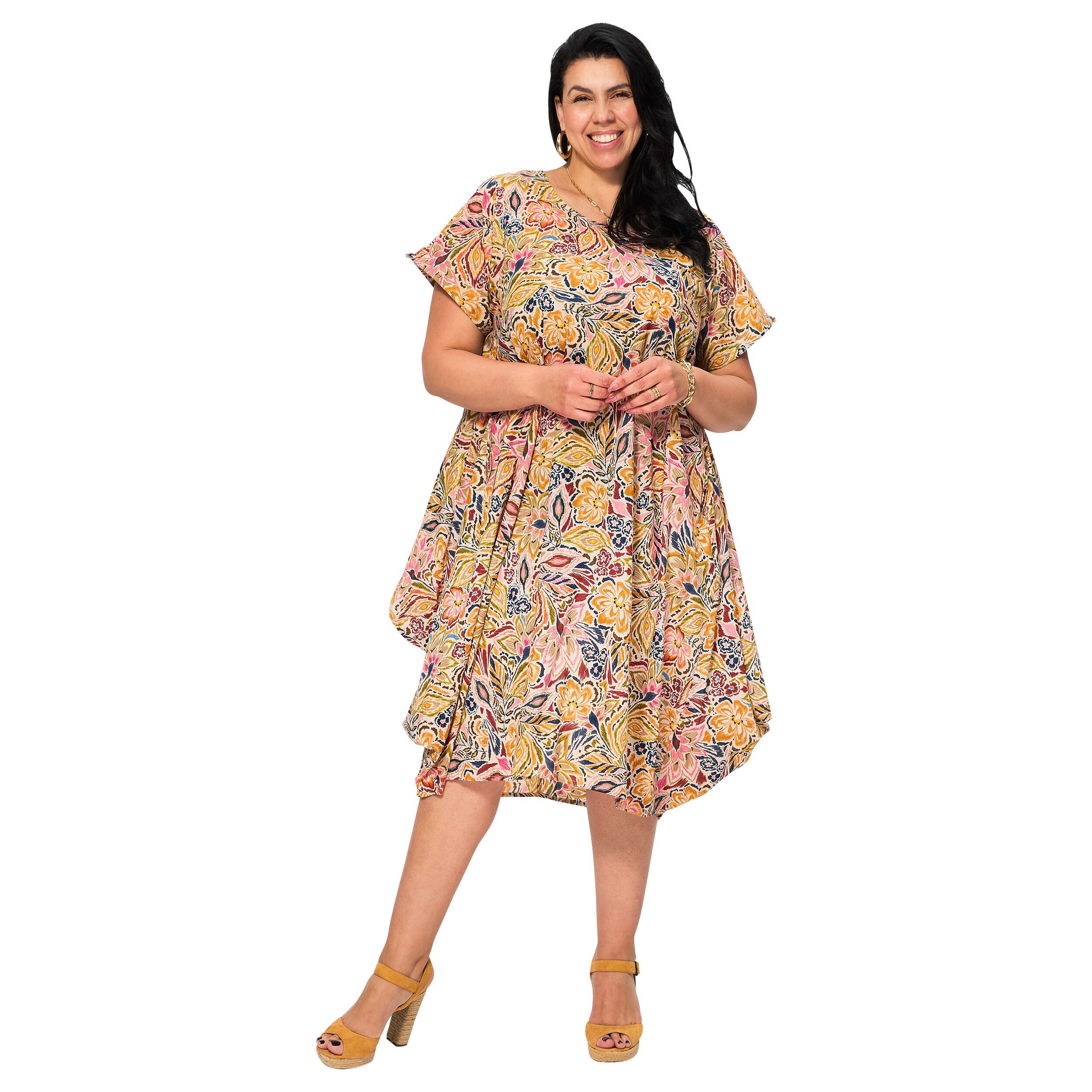 ABITO ESTIVO A MANICHE CORTE E LUNGHEZZA MEDIA ROP0176F