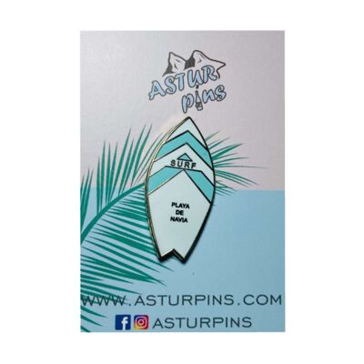 Pin - Blue Surfboard - Navia Beach - Asturias (2) - Ps010