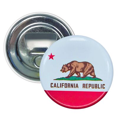 Magnet Bottle Opener - California State Flag - USA