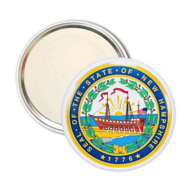 Espejo Bolsillo - Escudo Estado New Hampshire - USA