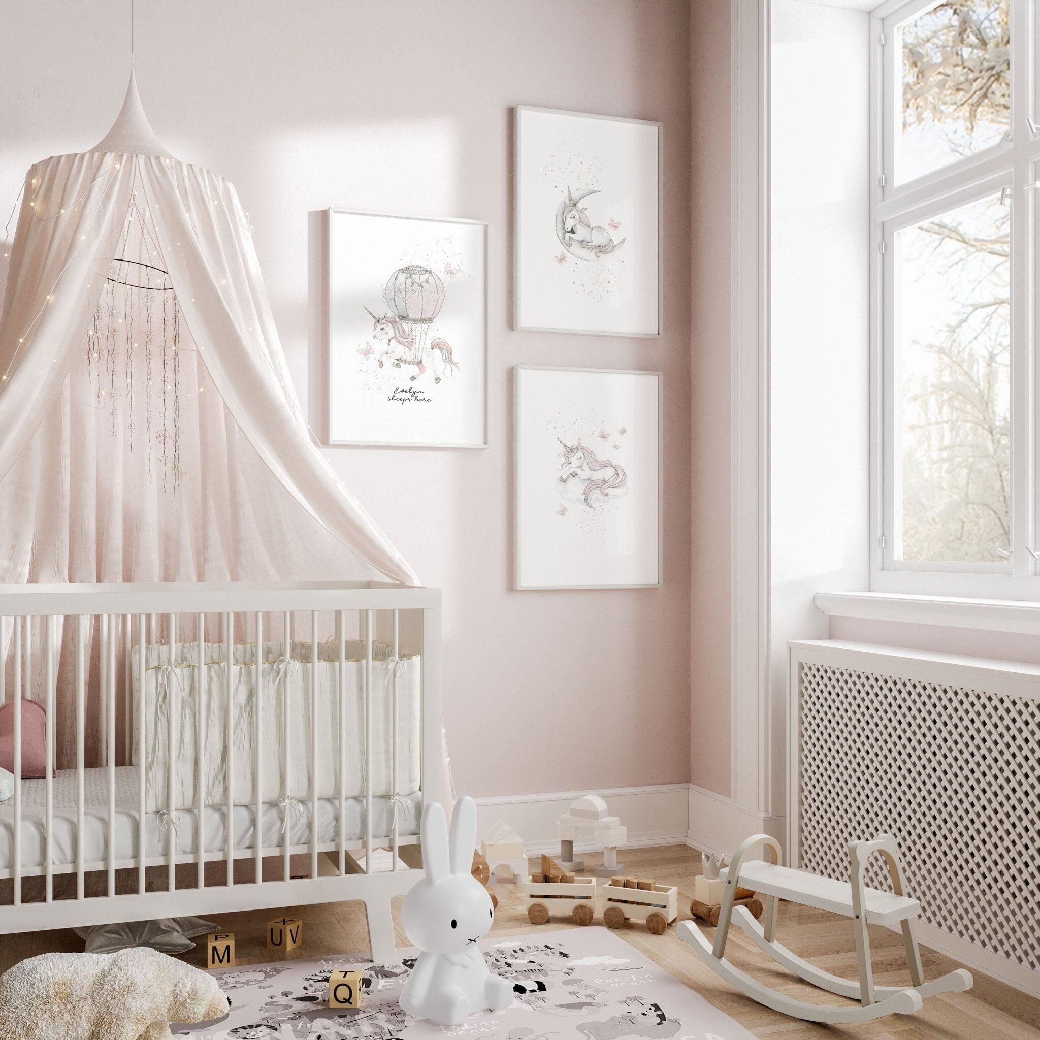 Parete artistica per bambini | Set di 3 stampe artistiche da parete