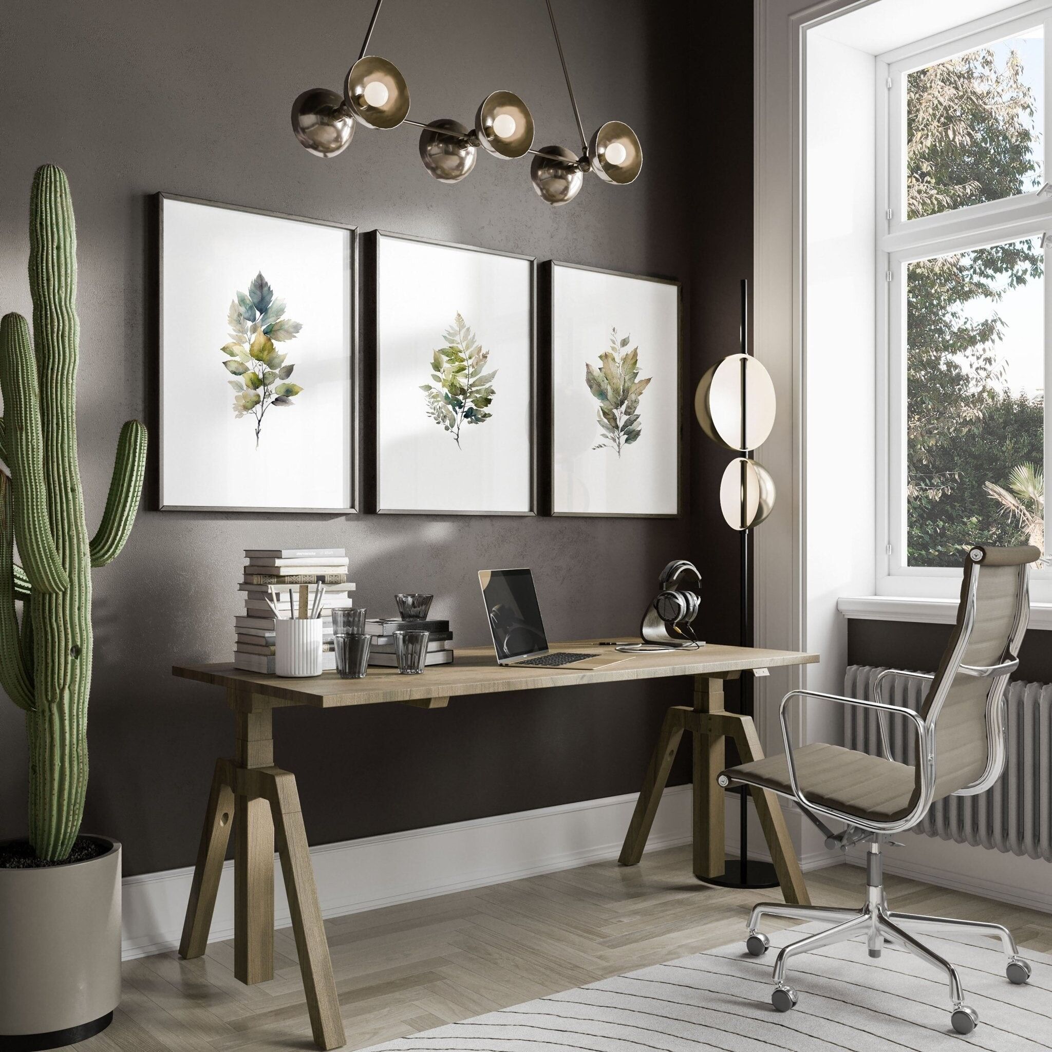 Opere d'arte per pareti dell'ufficio | Set di 3 stampe artistiche da parete