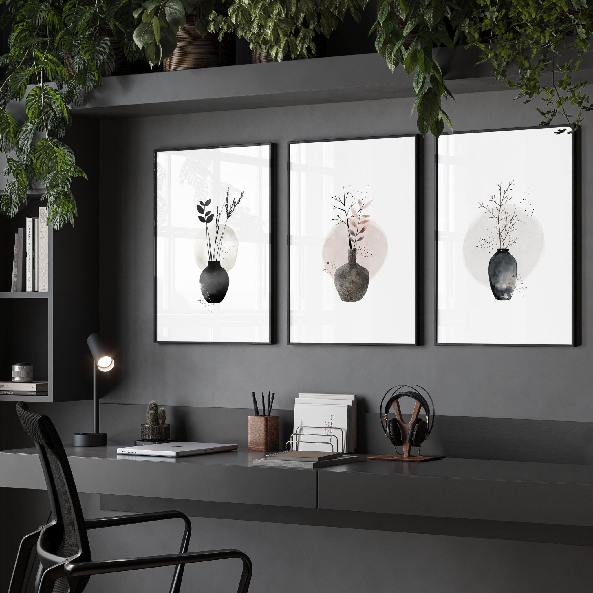 Idee per opere d'arte in ufficio | Set di 3 stampe artistiche da parete