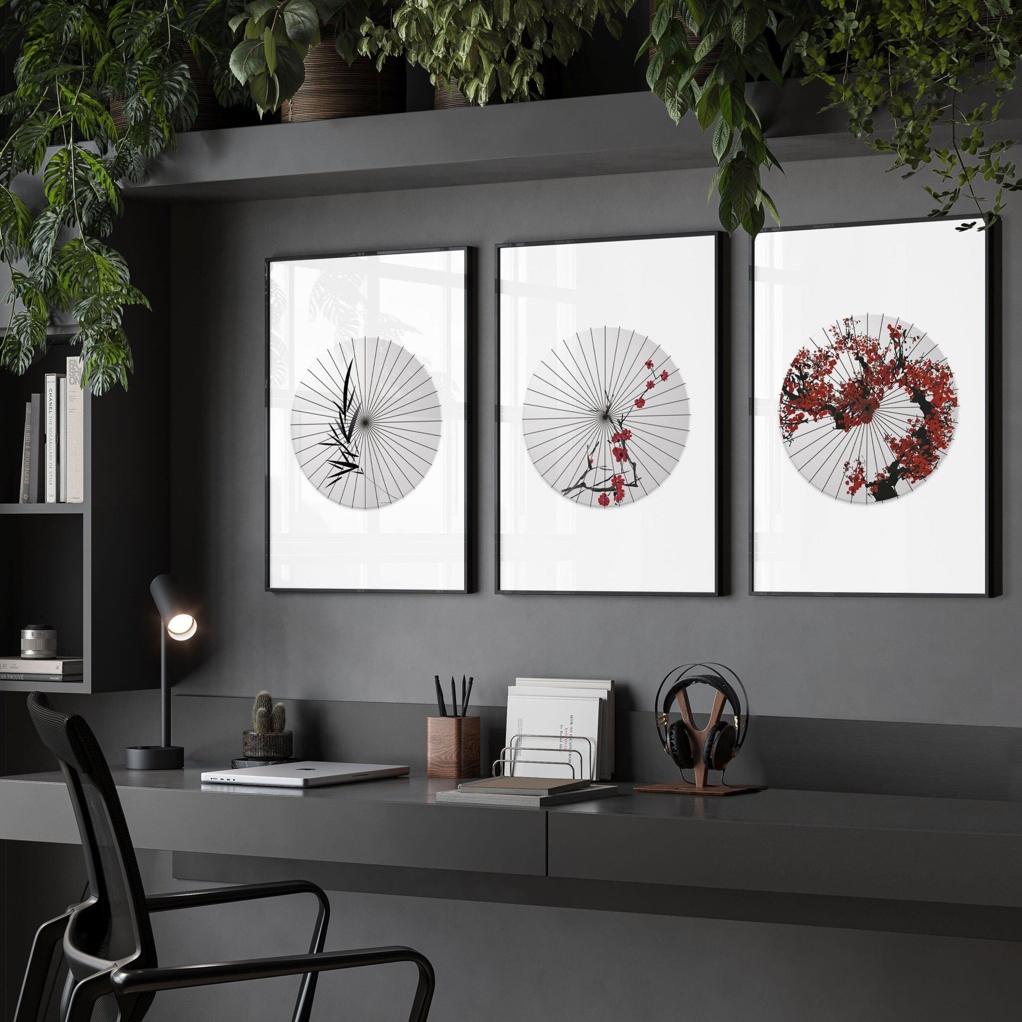Stampa da parete per ufficio | Set di 3 stampe artistiche da parete