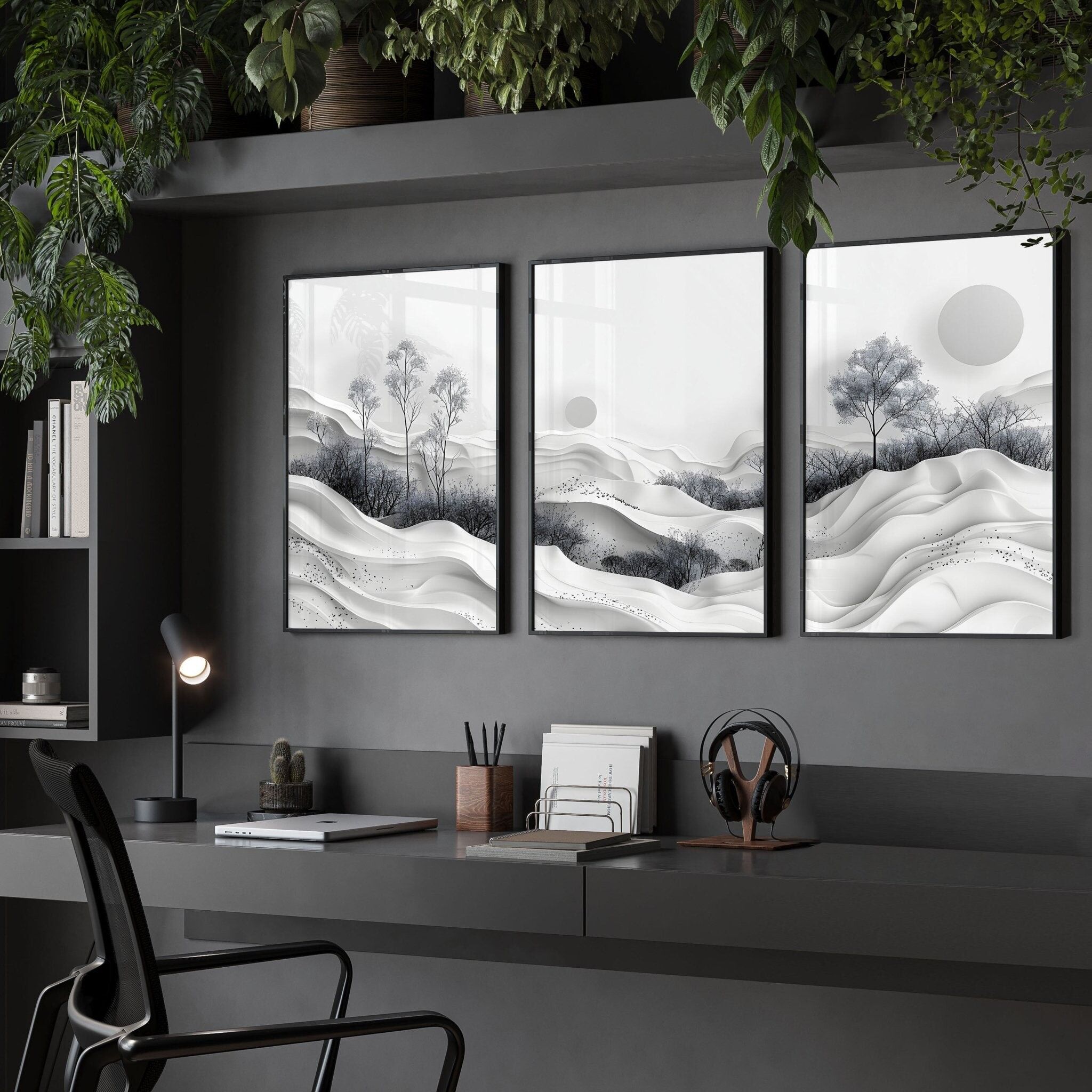 Immagini per ufficio | Set di 3 stampe artistiche da parete