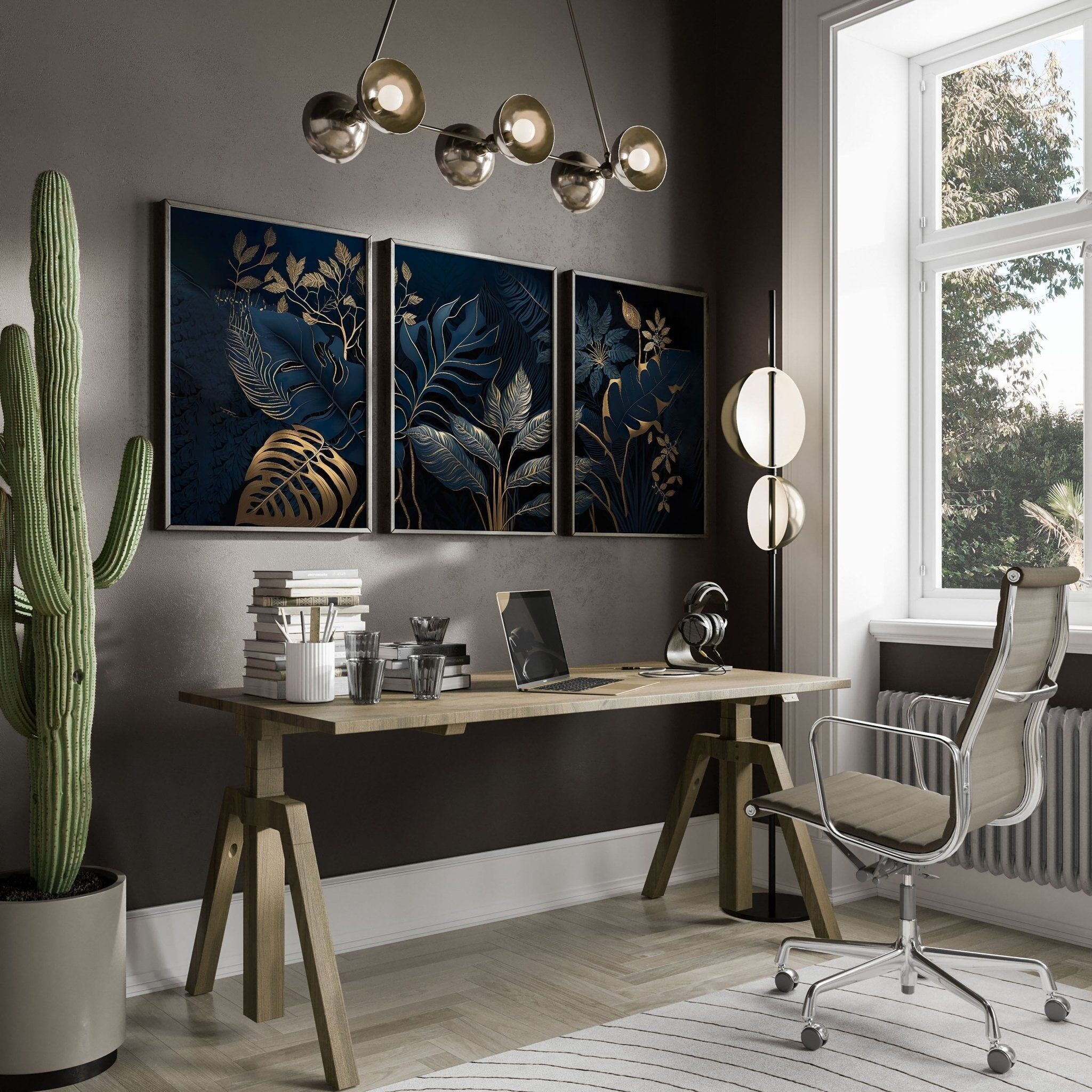 Immagini per una parete dell'ufficio | Set di 3 stampe artistiche da parete