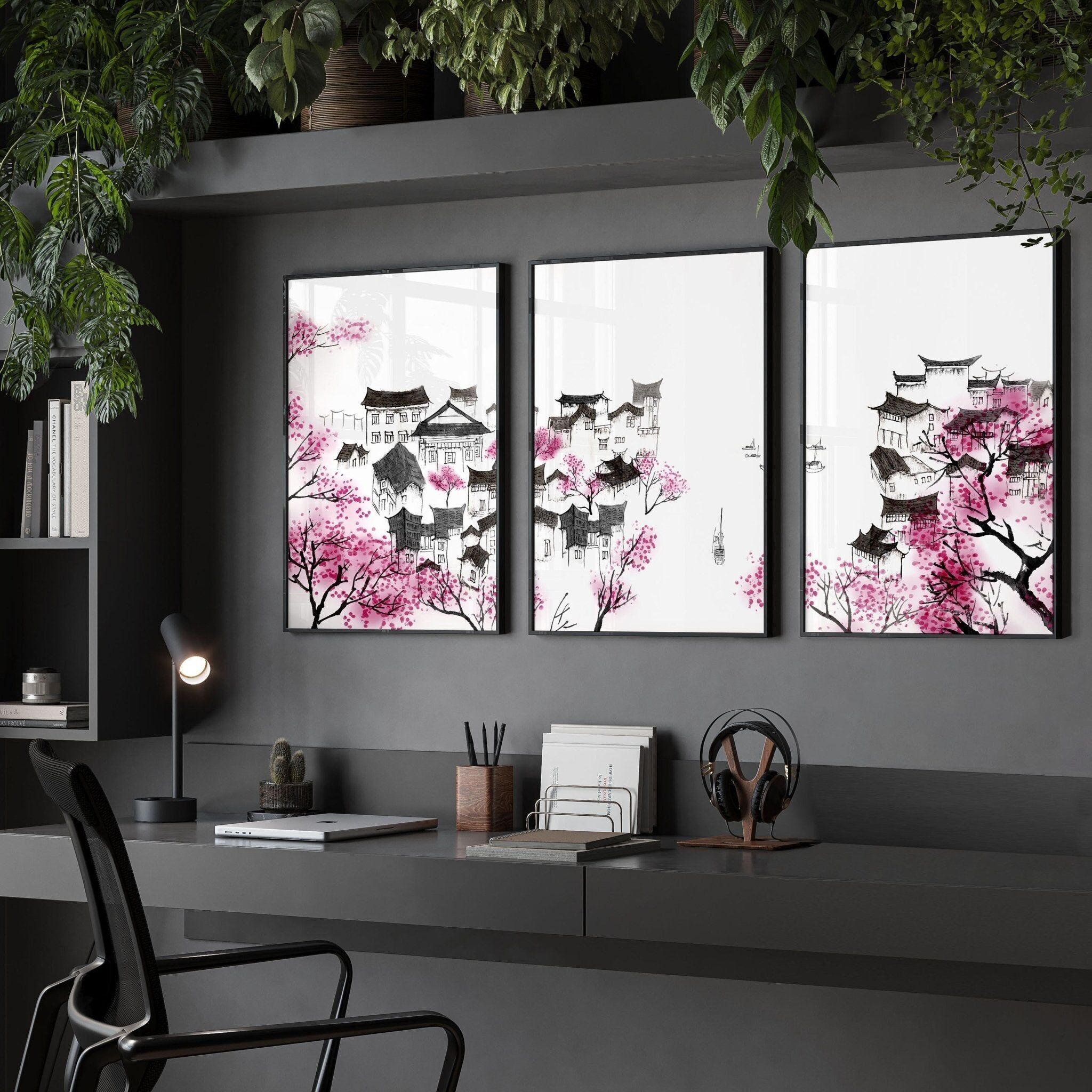 Idee per l'arte della parete dell'ufficio | set di 3 stampe artistiche da parete