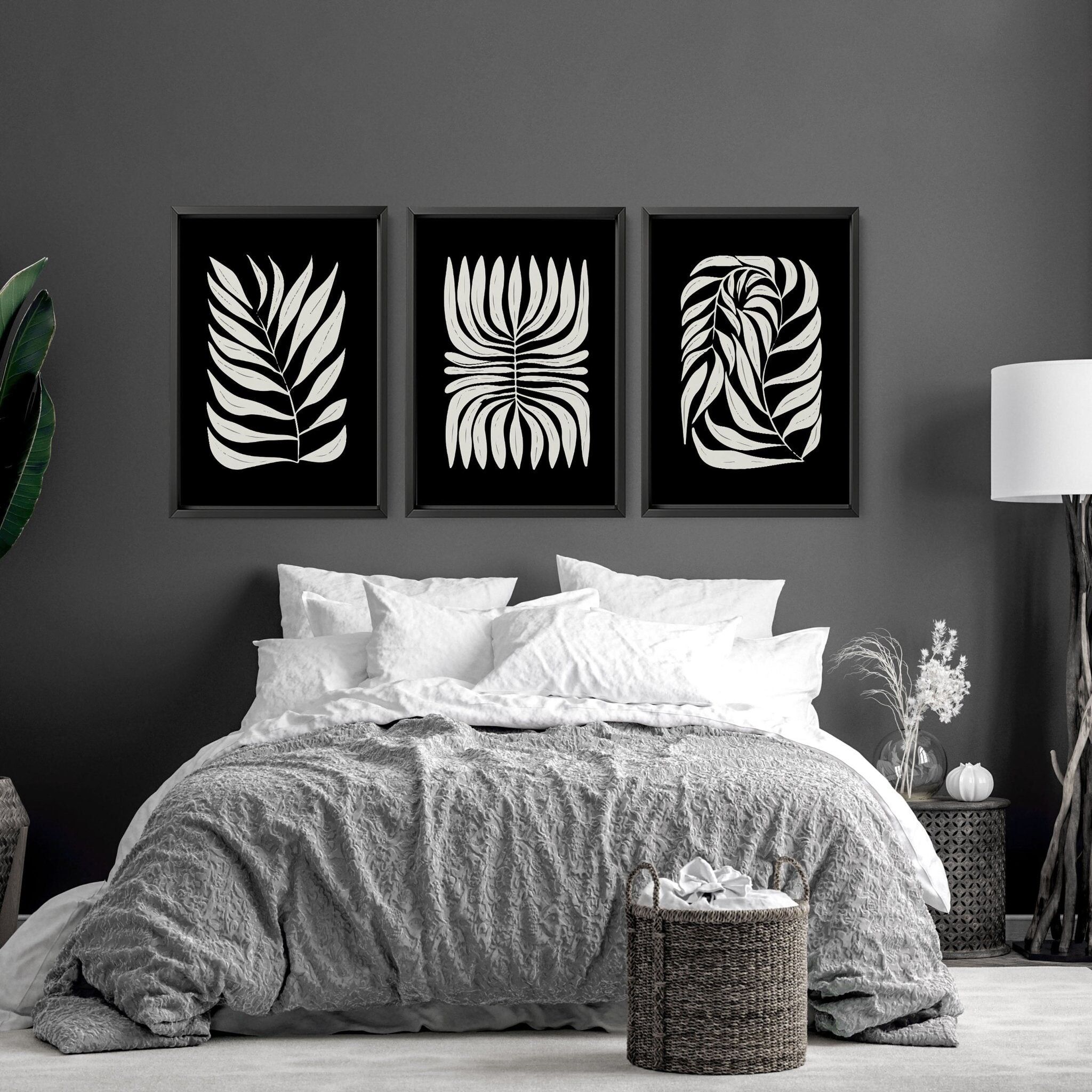 Arte sulle pareti della camera da letto | Set di 3 stampe artistiche da parete