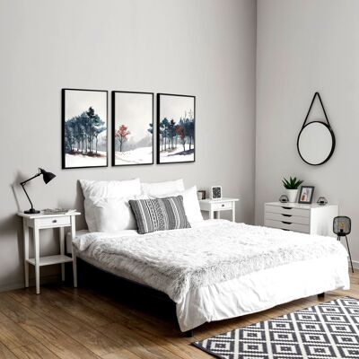 Arte para la pared del dormitorio | Juego de 3 láminas de arte para la pared