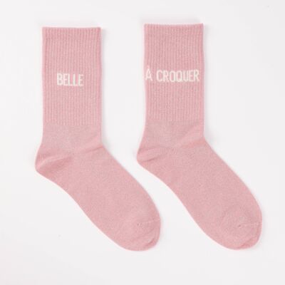 Chaussettes à paillettes dépareillées BELLE/ A CROQUER