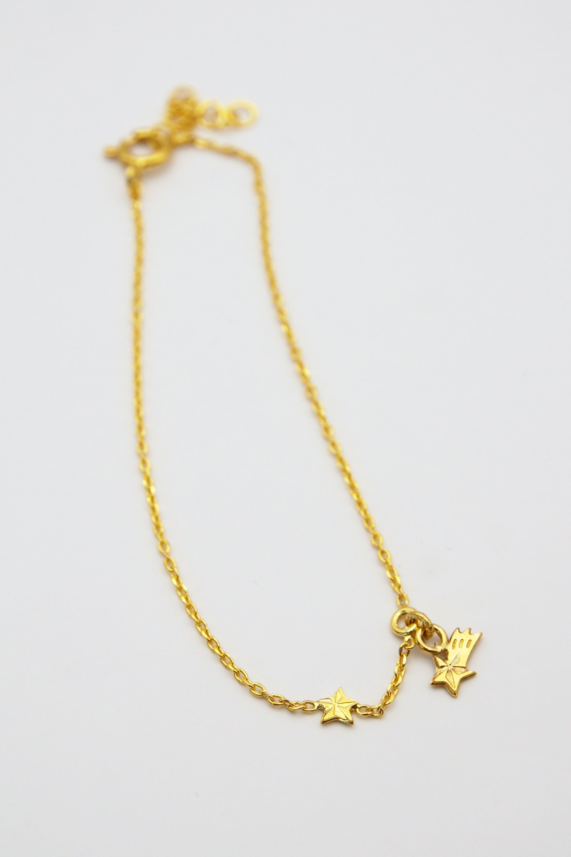 Pulsera infantil dúo bañada en oro Estrella x Estrella Fugaz – fabricada en Francia
