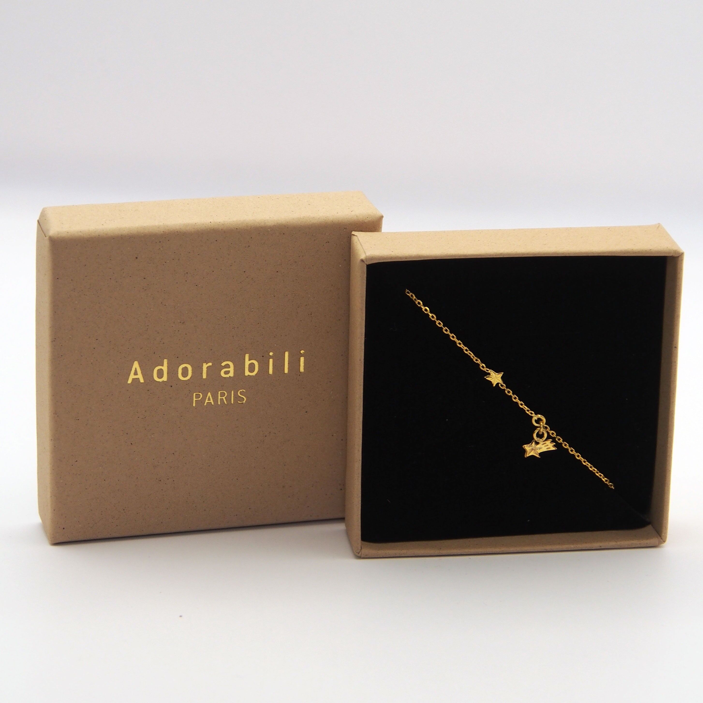 Bracelet Duo enfant doré à l’or fin Etoile x Etoile filante – made in France