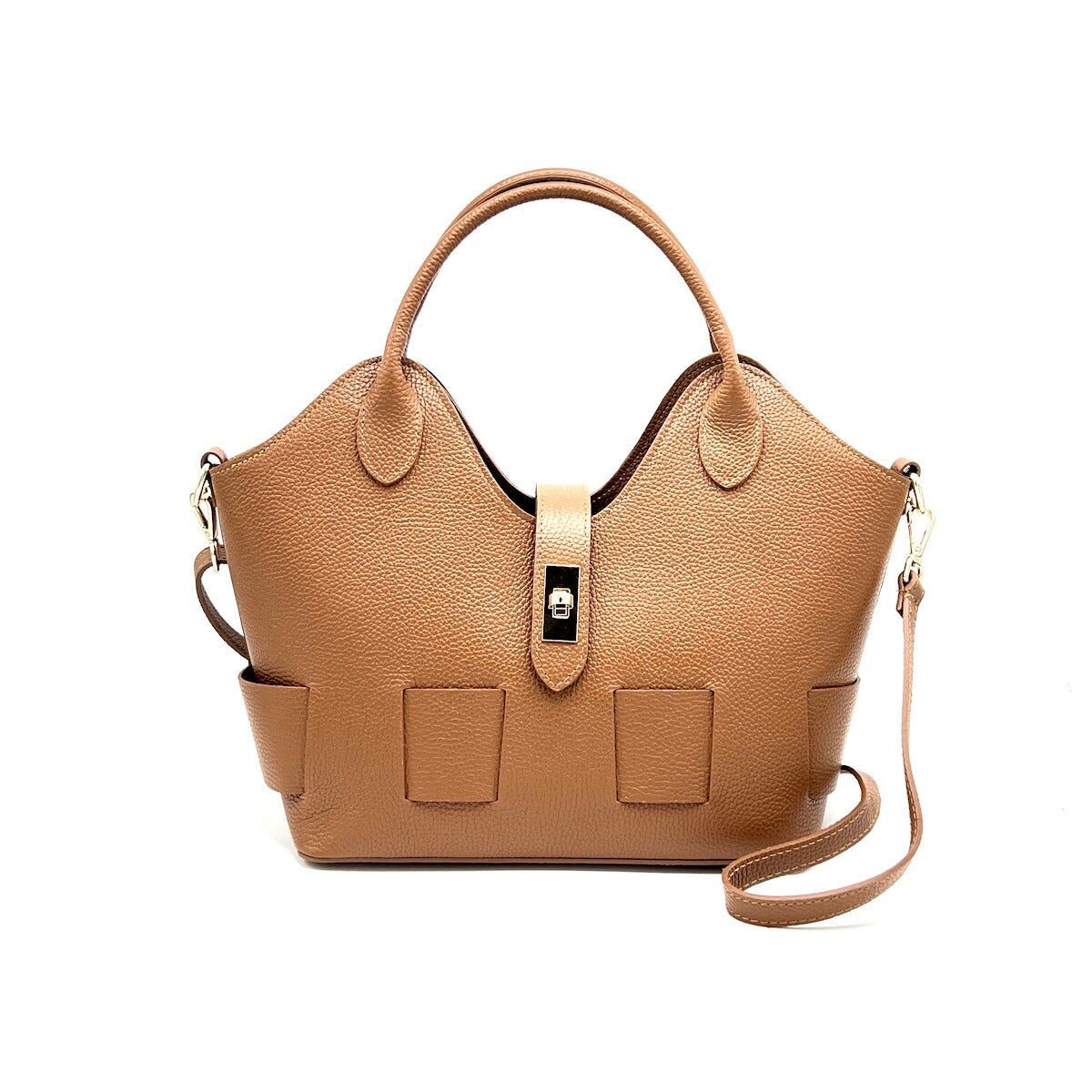 Umhängetasche aus echtem Leder, hergestellt in Italien, Art.-Nr.112599