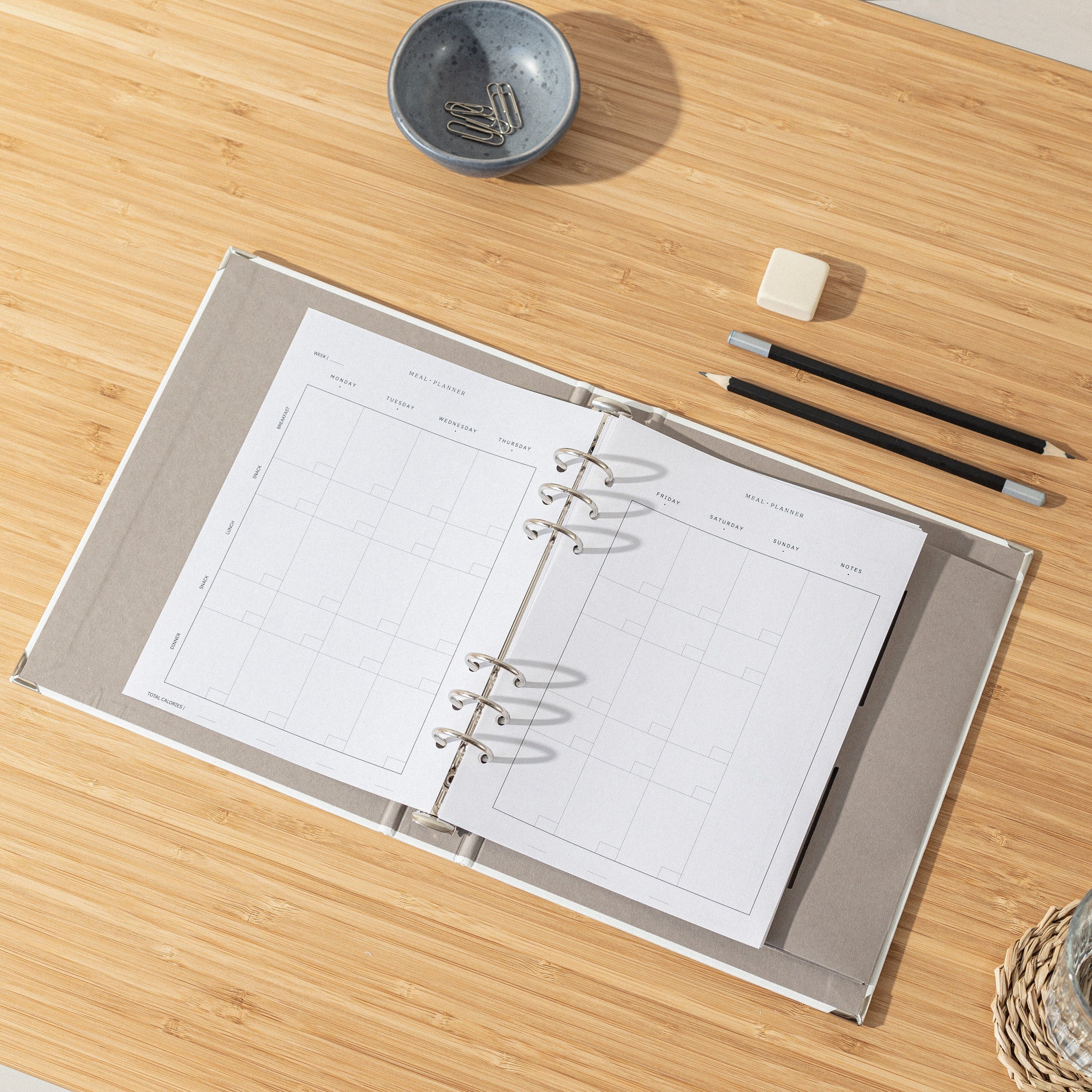 Organizador de Menús · Recambio agenda anillas