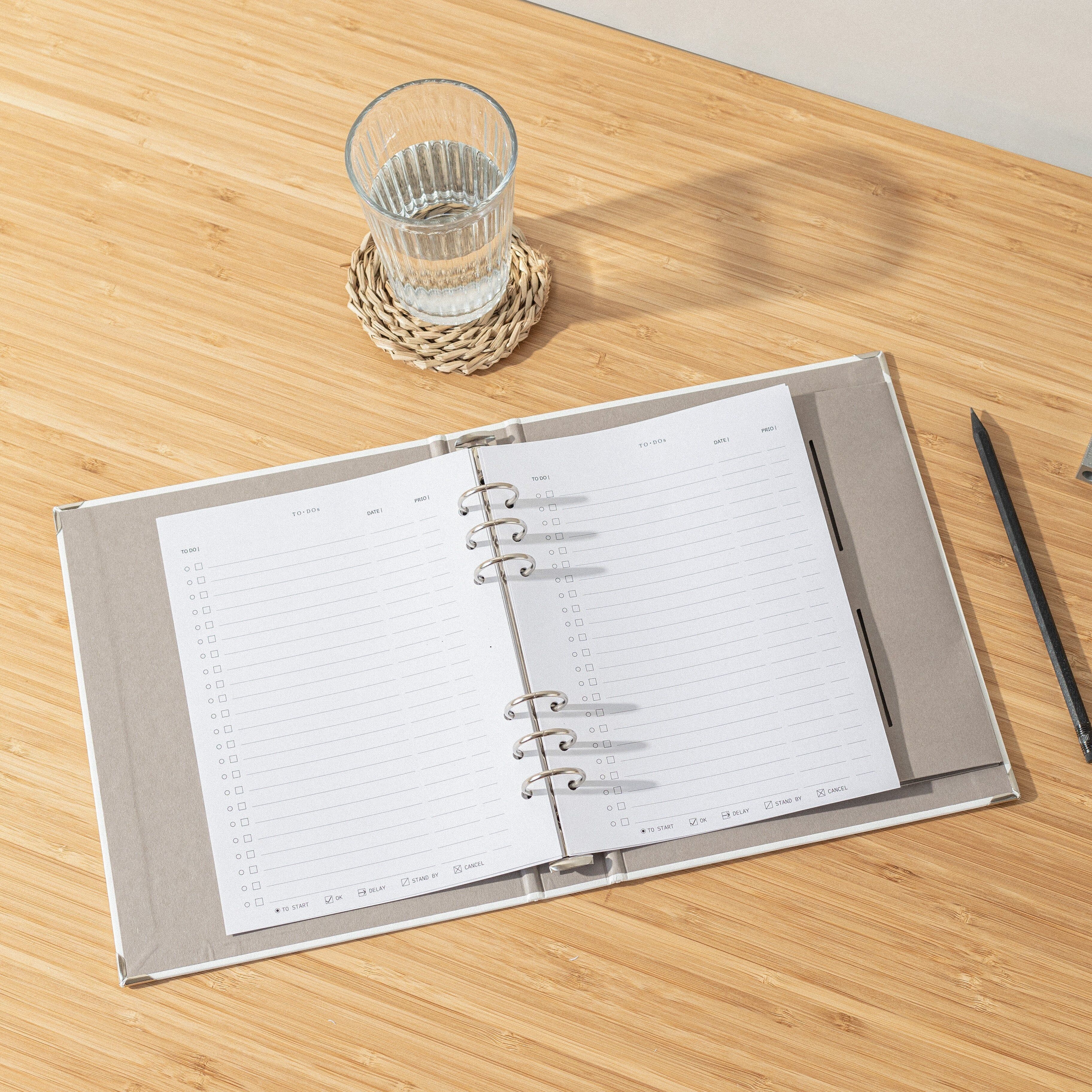 Tareas · Recambio agenda anillas