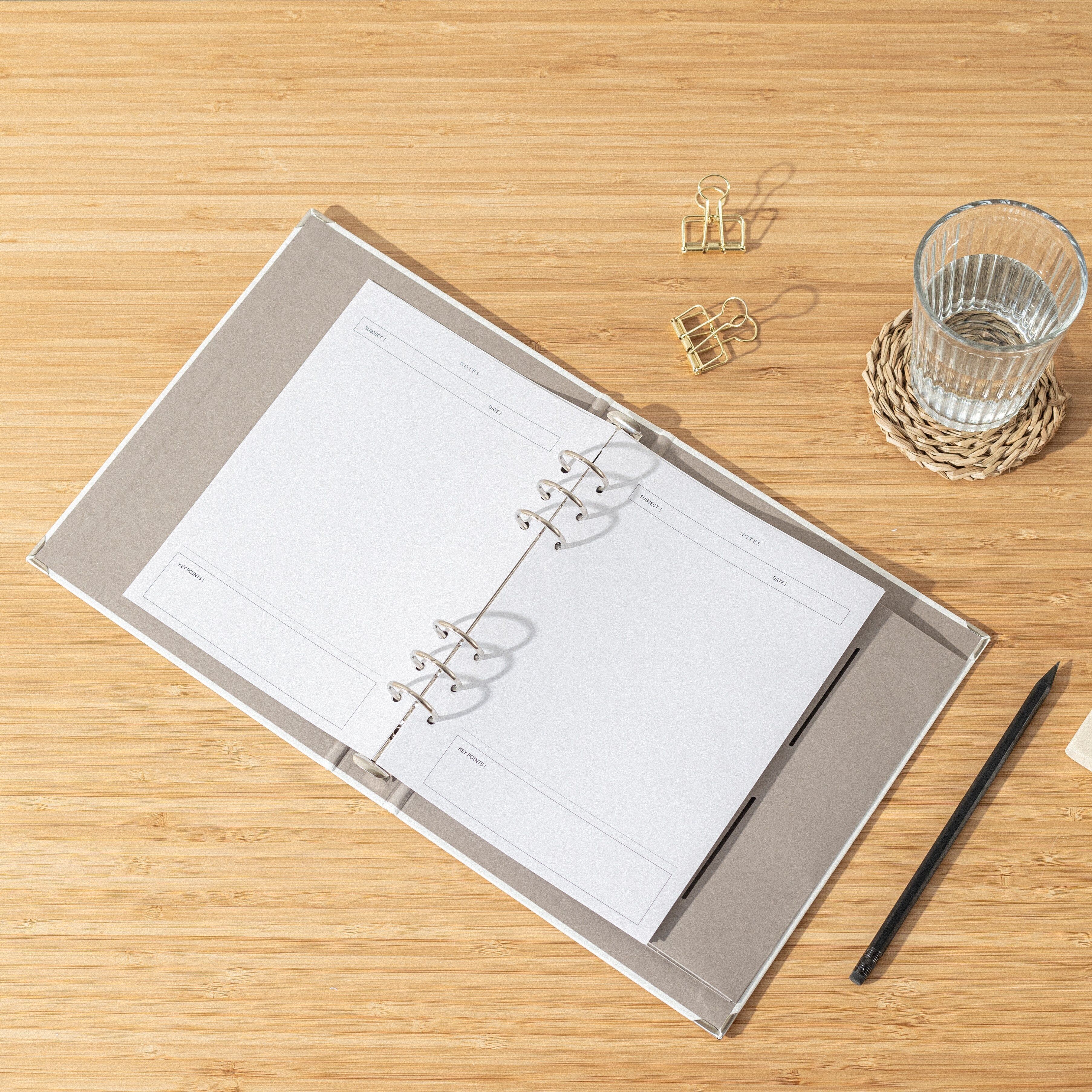 Notas · Recambio agenda anillas