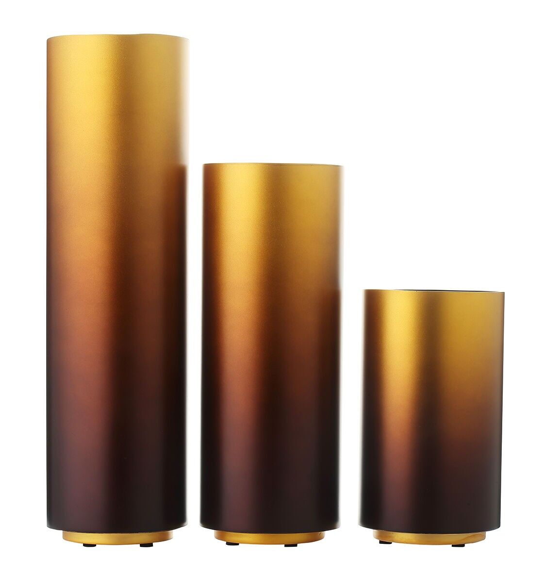 Gold lacquered PVC vase