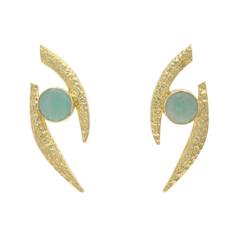 Orecchini Viraha Amazonite verde acqua