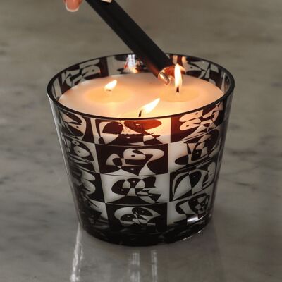 Bougie luxe MOSAICO EN AJEDREZ – 520g | ARTITUDE HOME