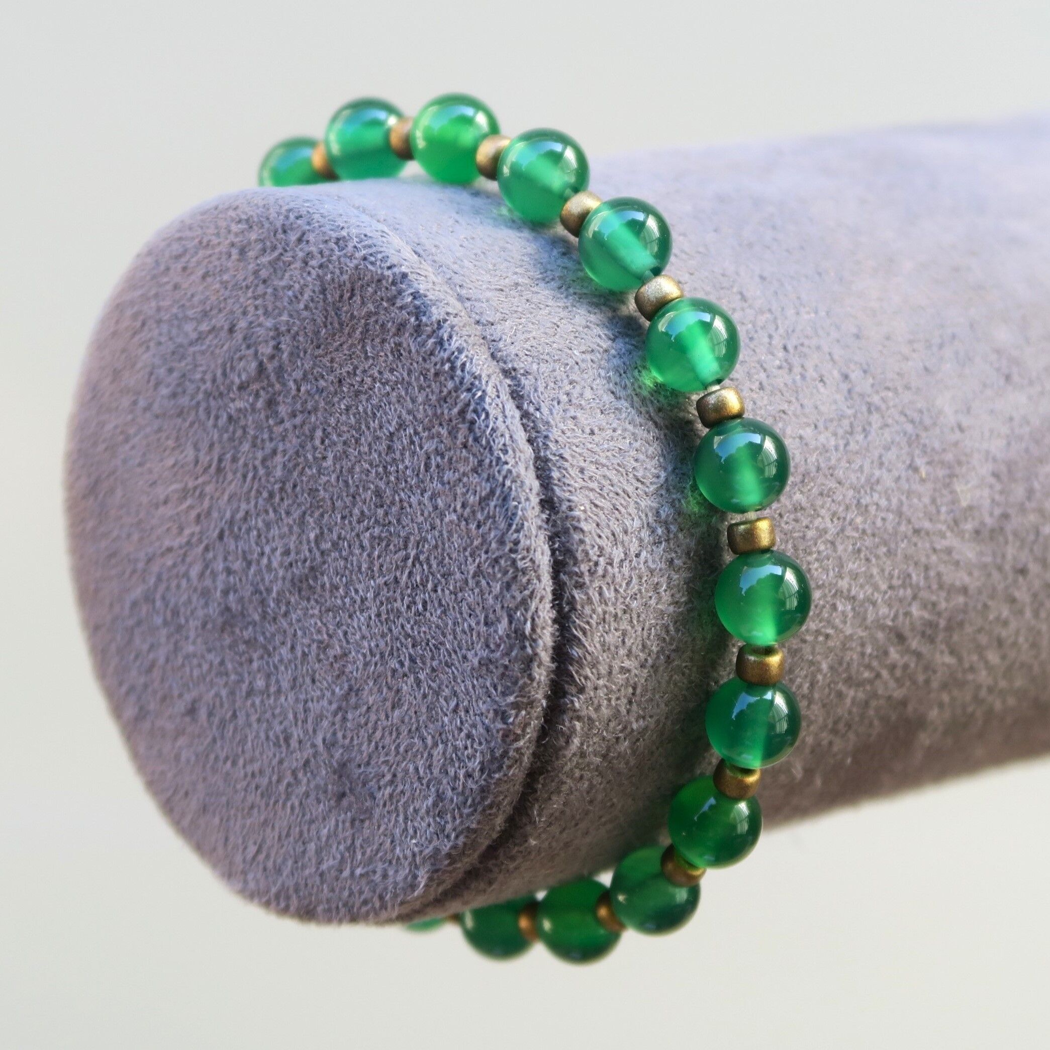 Bracciale in pietra fine - Agata verde