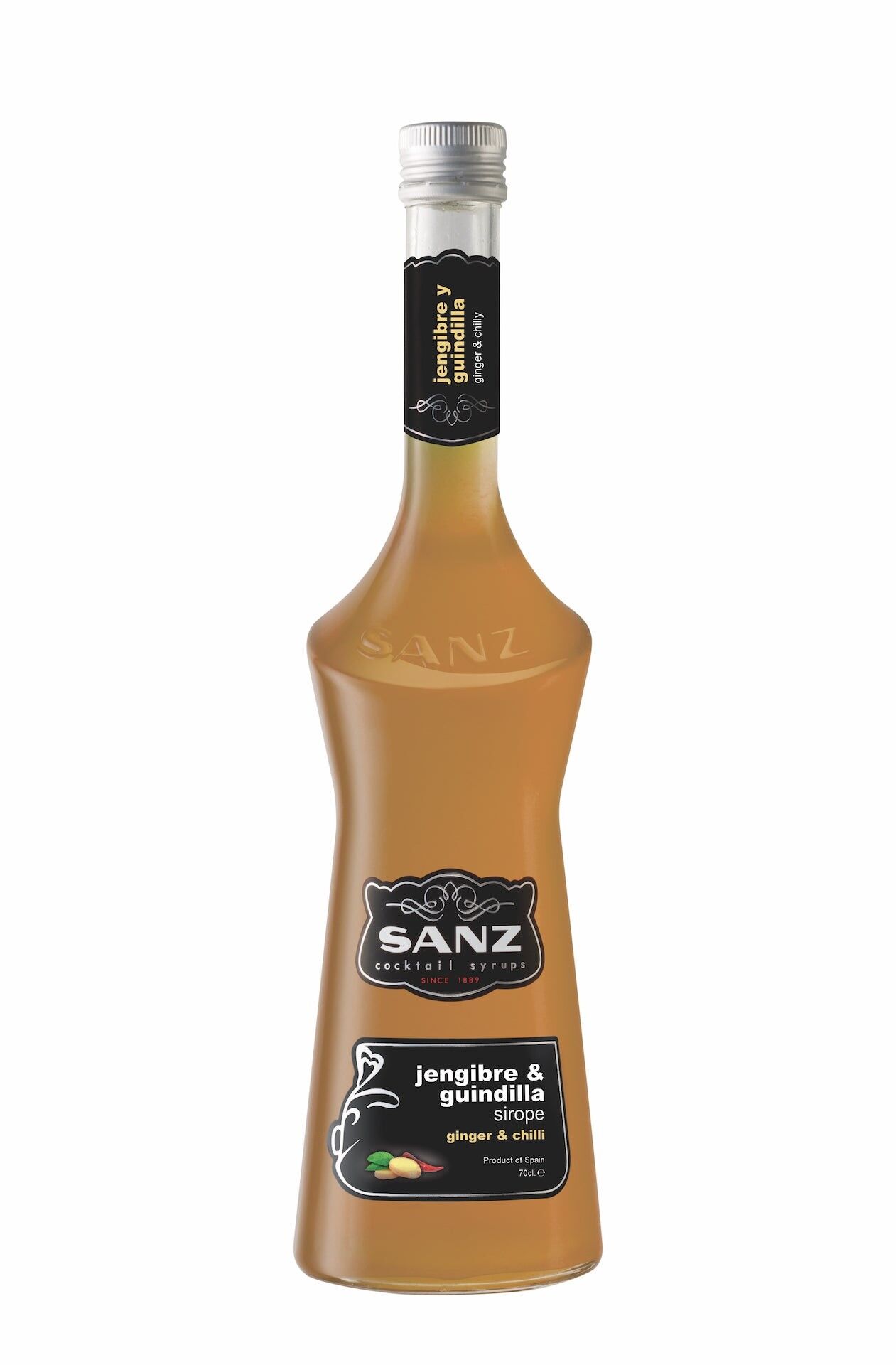 Sanz Ginger & Chili Syrup, alcohol-free, no coloring, 0.7l