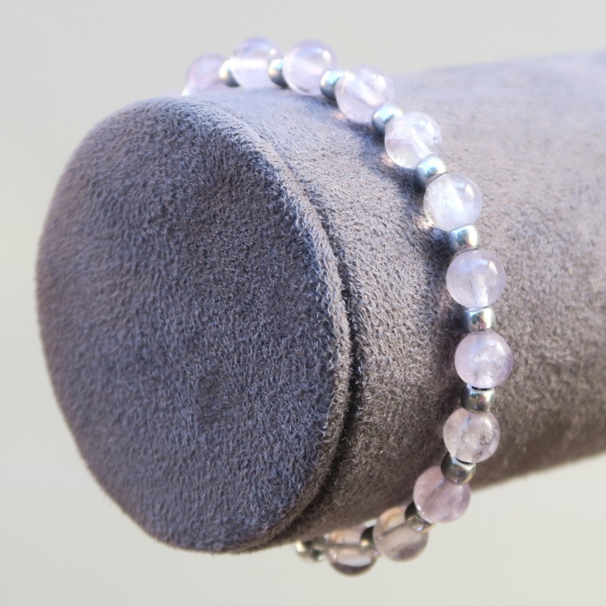 Bracciale in pietra fine - Ametista chiara