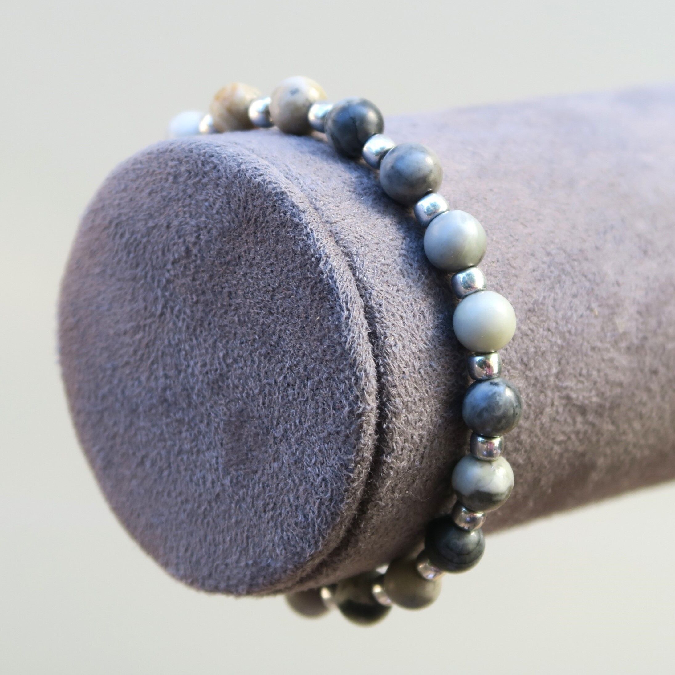 Bracciale in pietra fine - diaspro Picasso